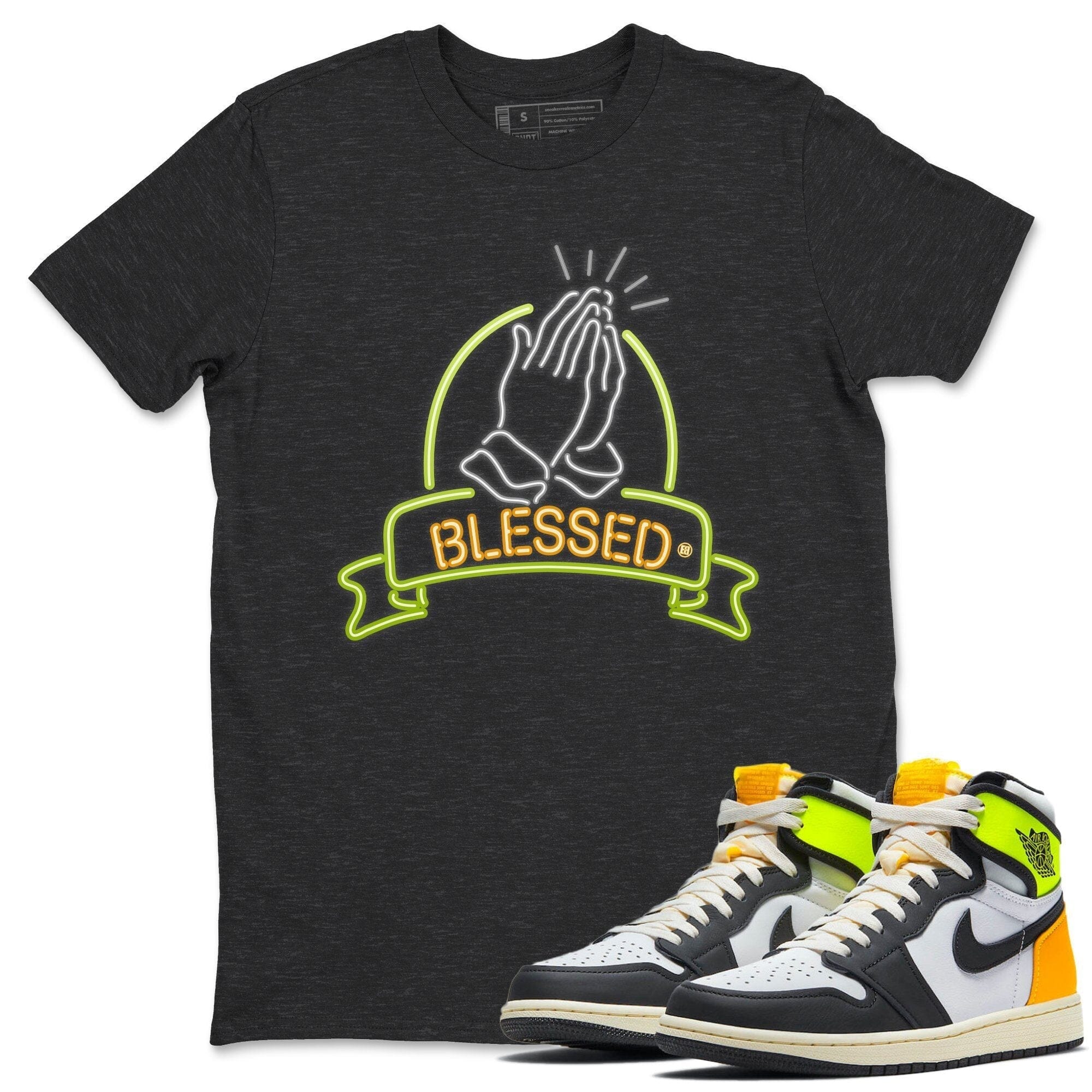 Blessed Unisex Tops - Air Jordan 1 Volt Gold