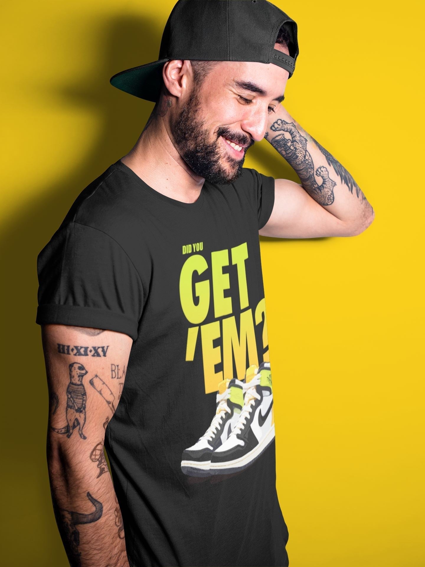 Did You Get 'Em Unisex Tops - Air Jordan 1 Volt Gold