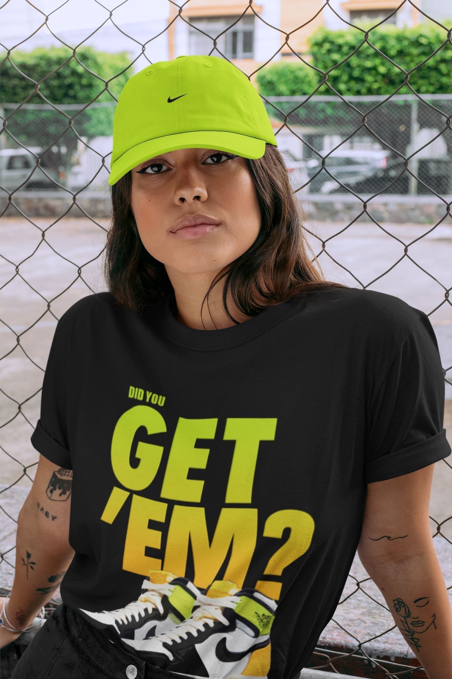 Did You Get 'Em Unisex Tops - Air Jordan 1 Volt Gold