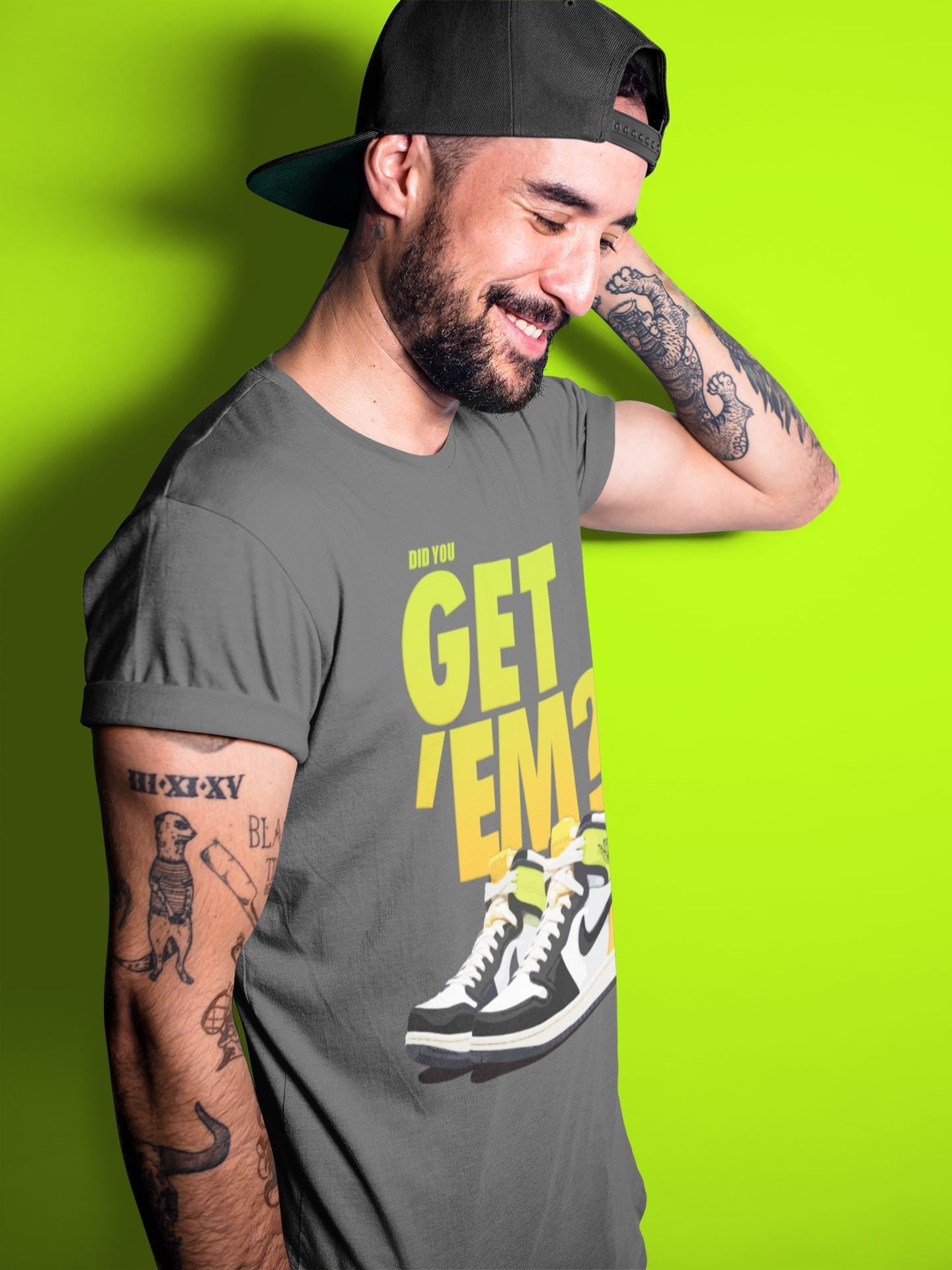 Did You Get 'Em Unisex Tops - Air Jordan 1 Volt Gold