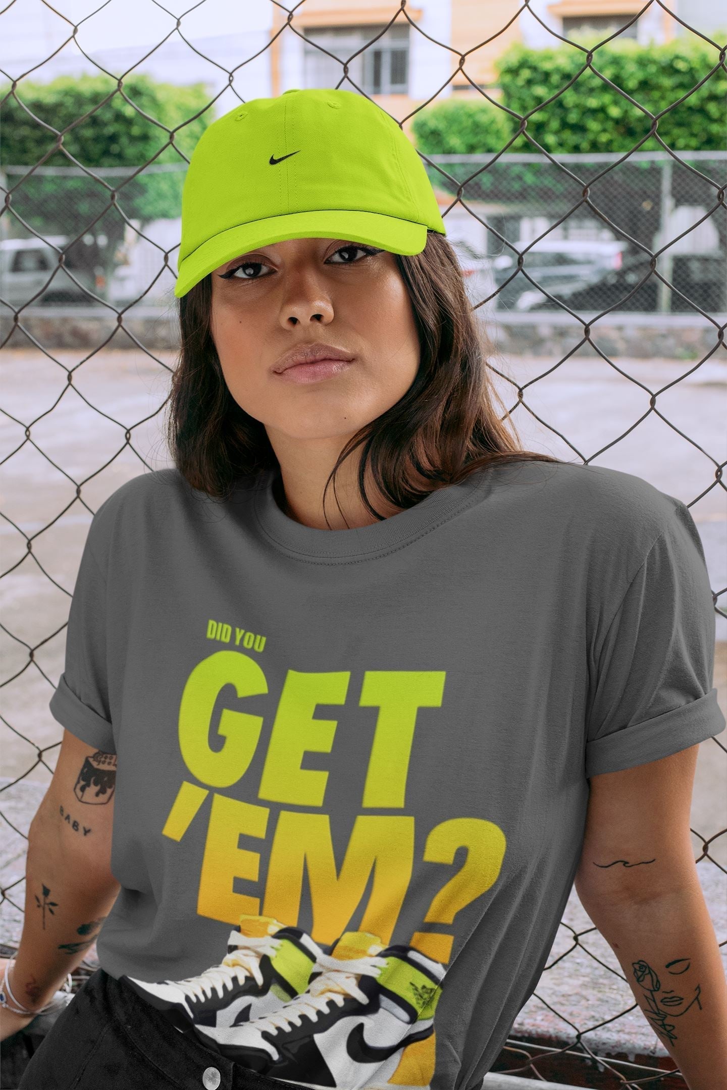 Did You Get 'Em Unisex Tops - Air Jordan 1 Volt Gold