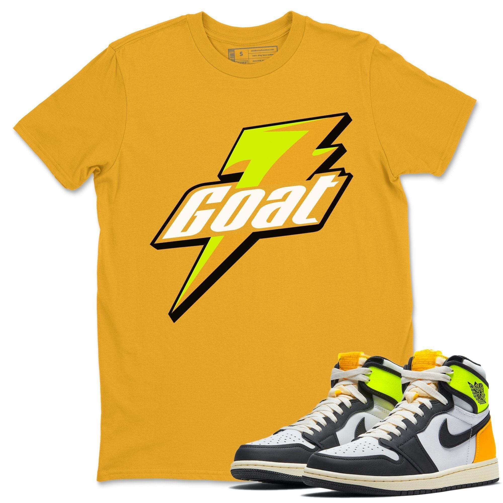 Goat Unisex Tops - Air Jordan 1 Volt Gold