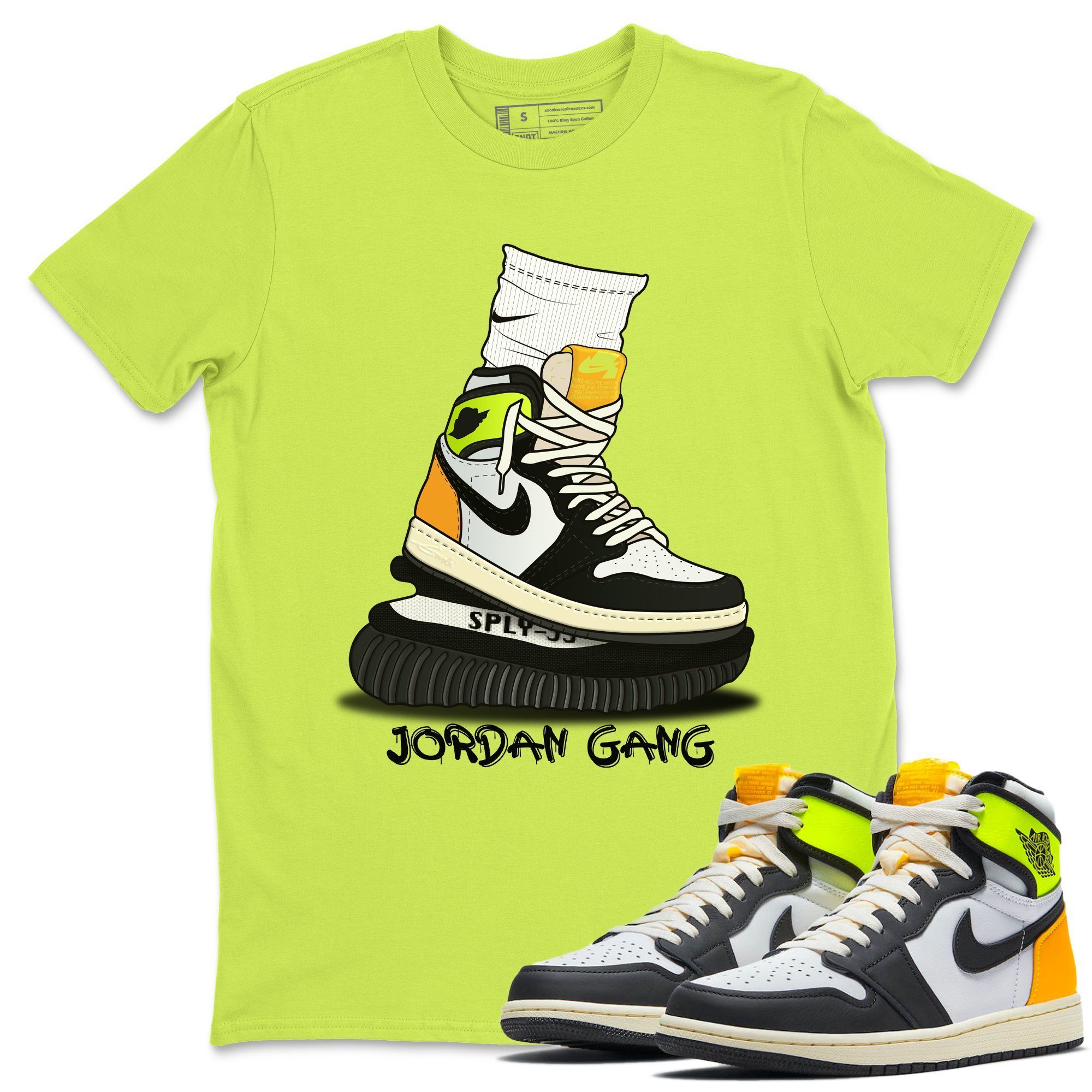 Air Jordan Gang Unisex Tops - Air Jordan 1 Volt Gold