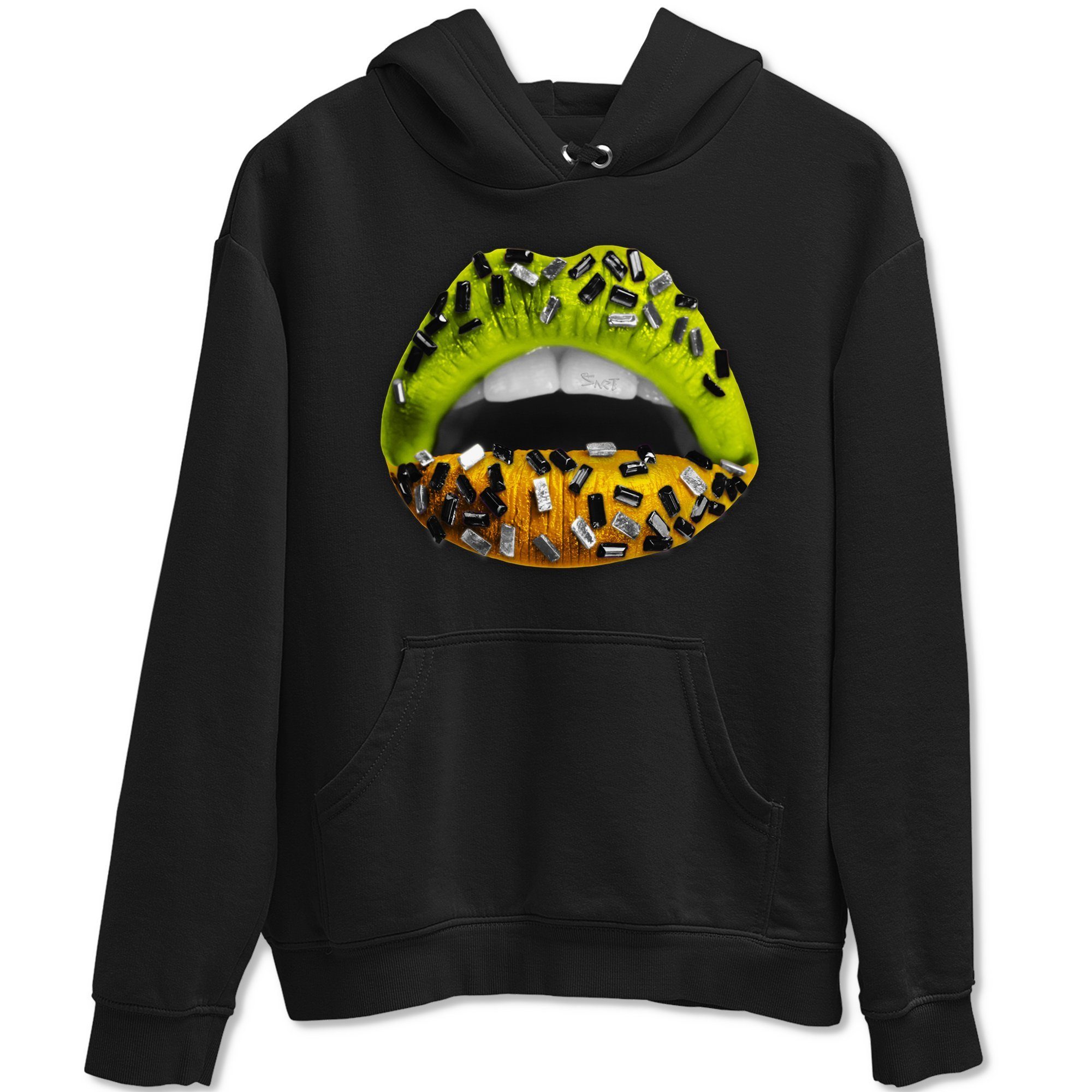 Lips Jewel Unisex Tops - Air Jordan 1 Volt Gold