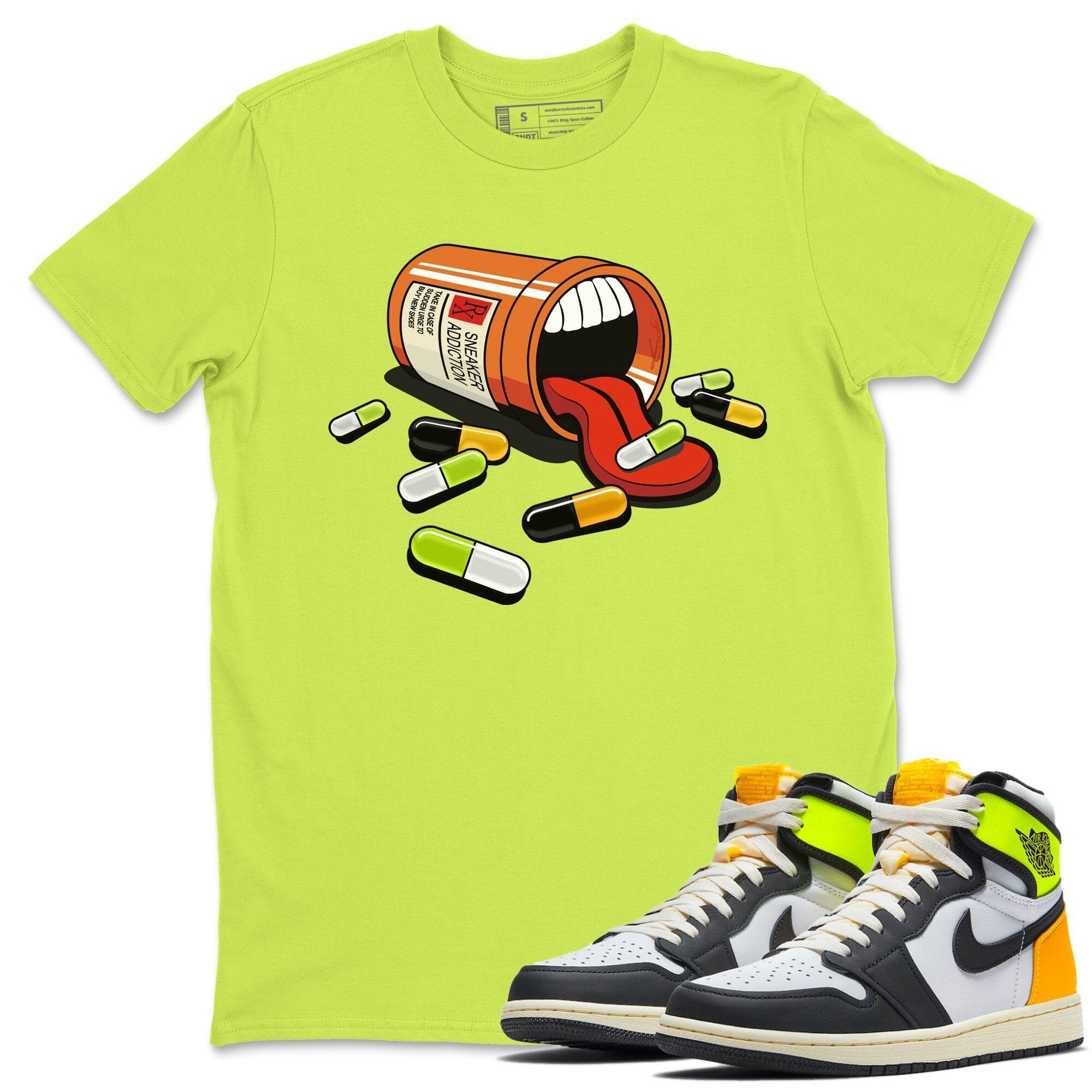 snkmatch Addiction Unisex Tops - Air Jordan 1 Volt Gold