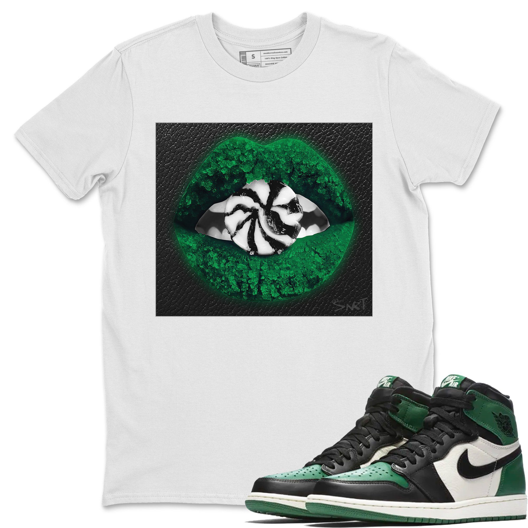 Lips Candy Unisex Tops - Air Jordan 1 Pine Green