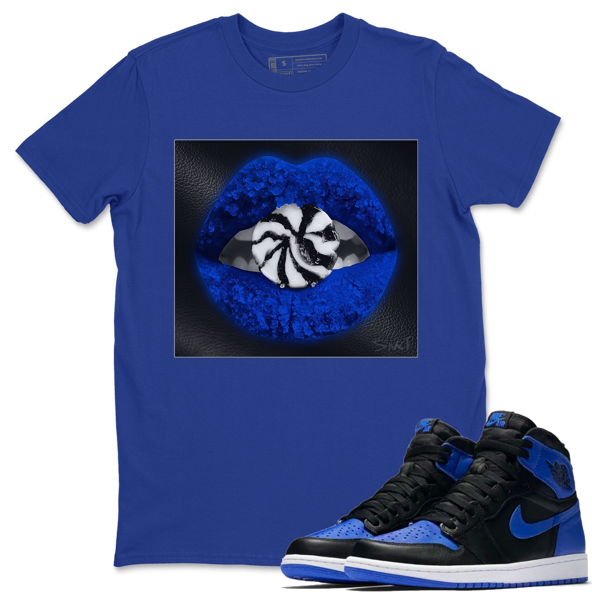 Lips Candy Unisex Tops - Air Jordan 1 Royal Black