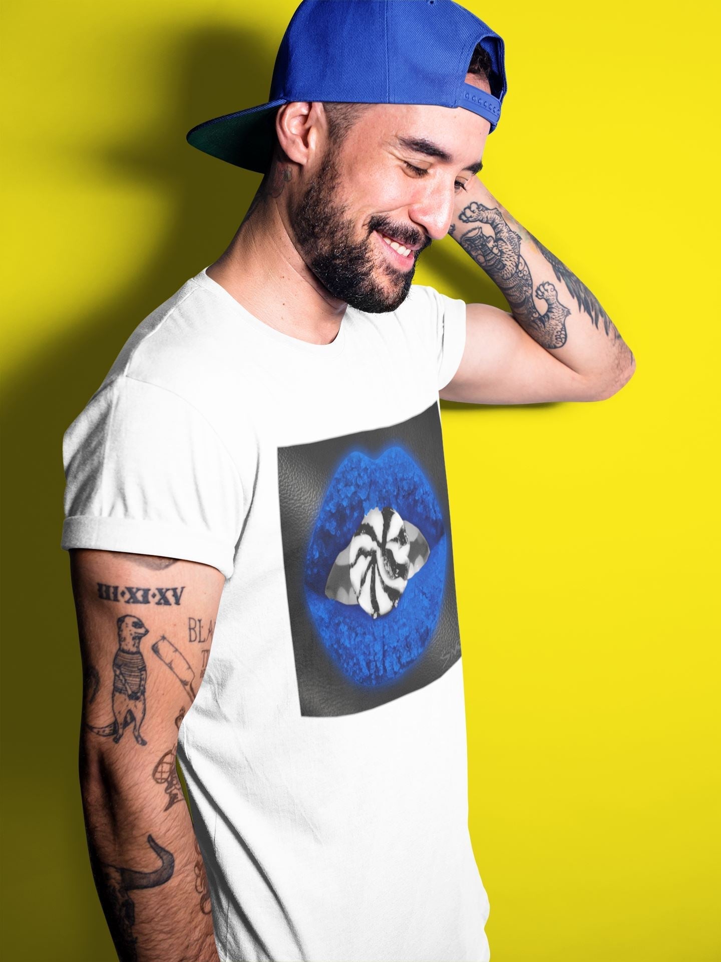 Lips Candy Unisex Tops - Air Jordan 1 Royal Black