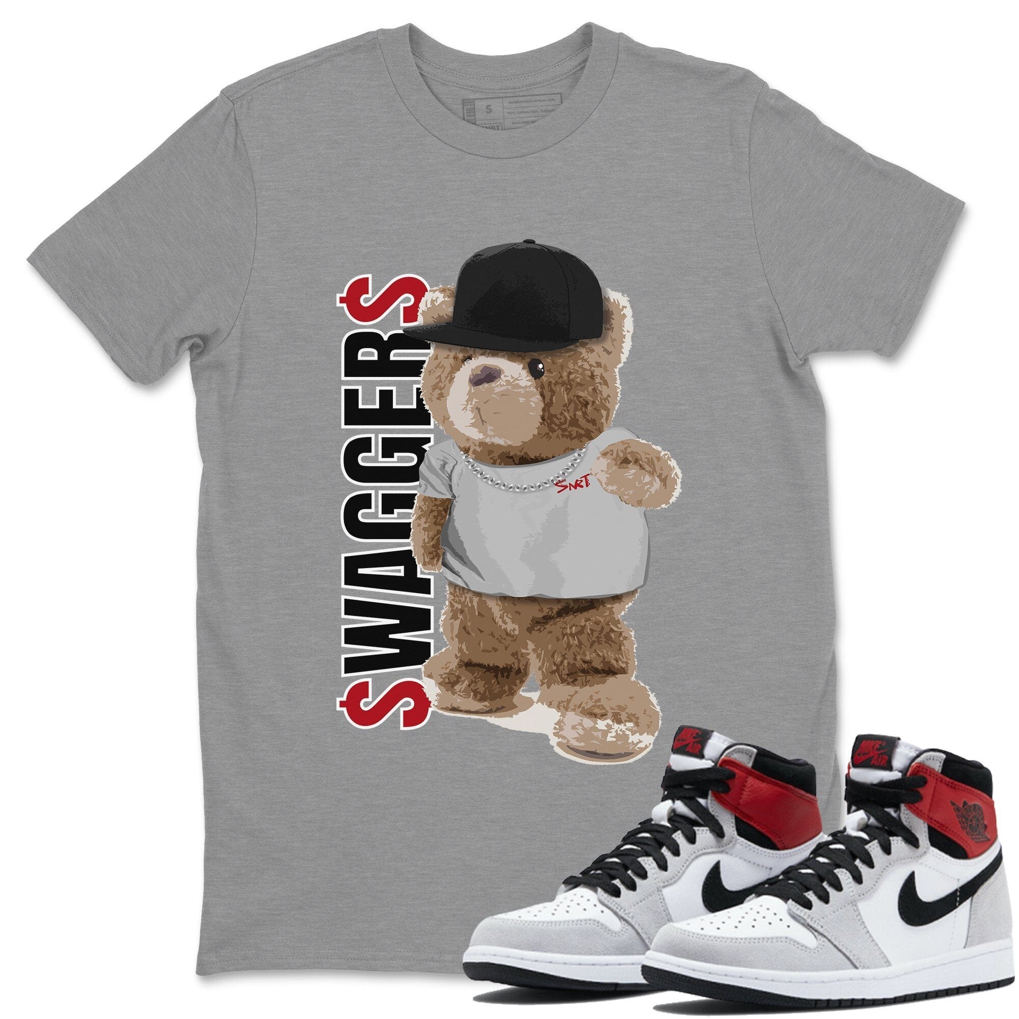 Bear Swaggers Unisex Tops - Air Jordan 1 Smoke Grey