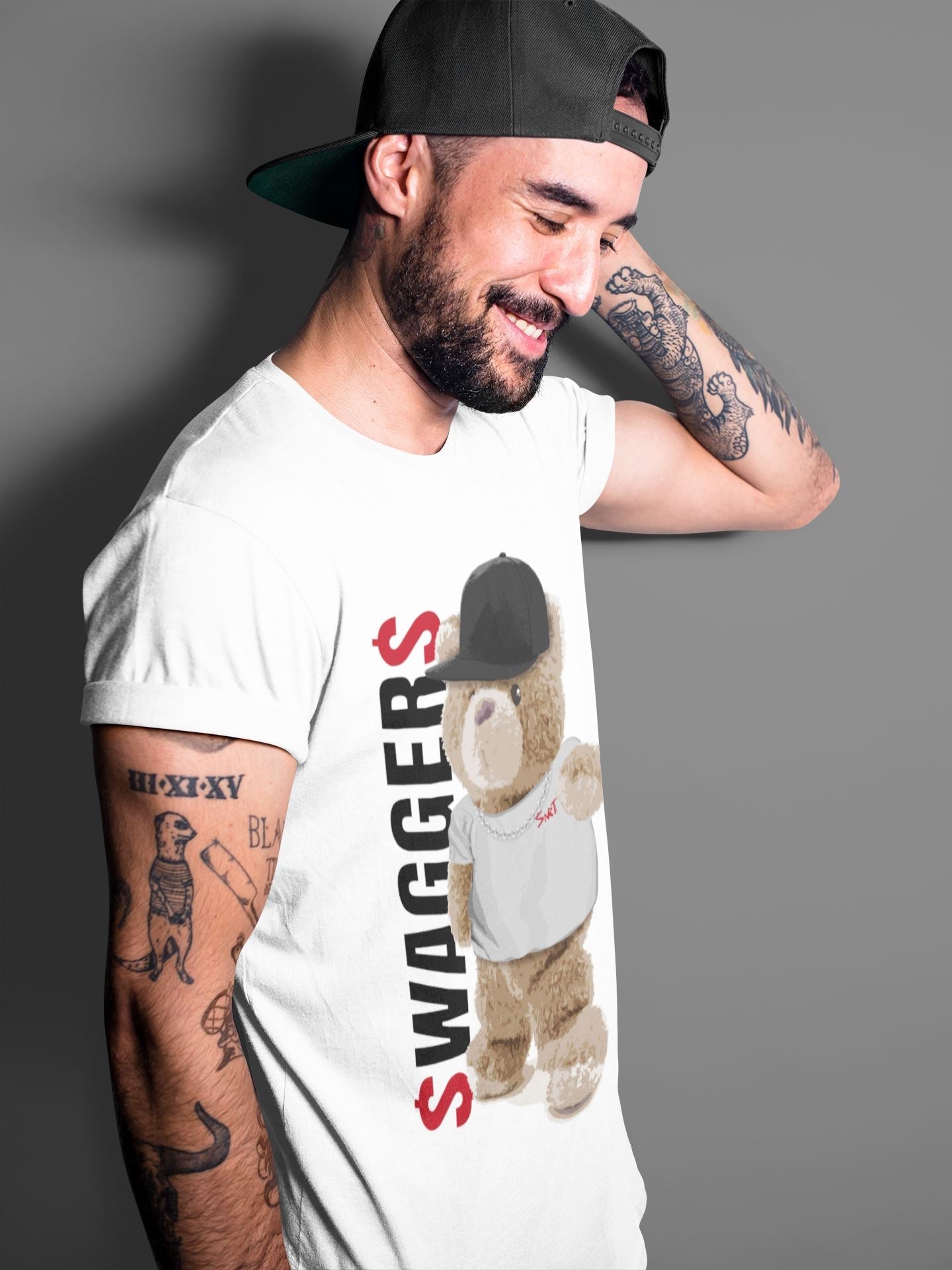 Bear Swaggers Unisex Tops - Air Jordan 1 Smoke Grey