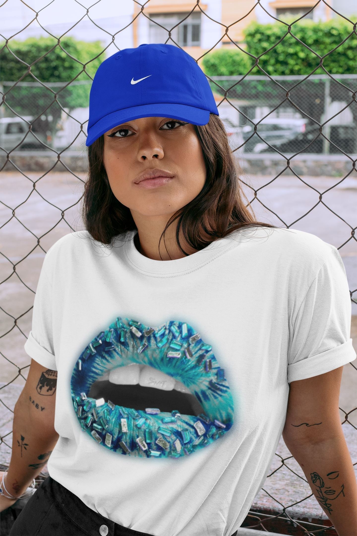 Lips Jewel Unisex Tops - Air Jordan 1 Tie-Dye