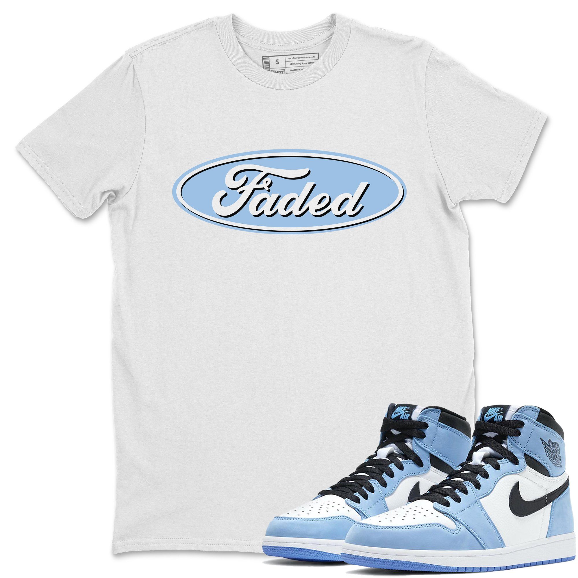Faded Unisex Tops - Air Jordan 1 University Blue