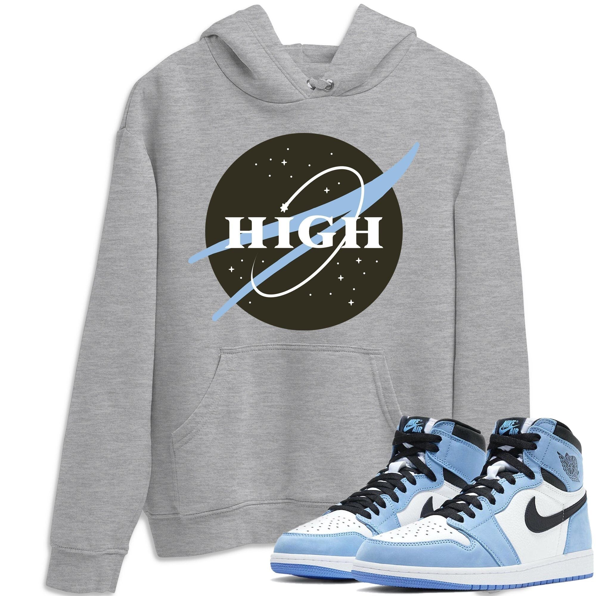 High Unisex Tops - Air Jordan 1 University Blue