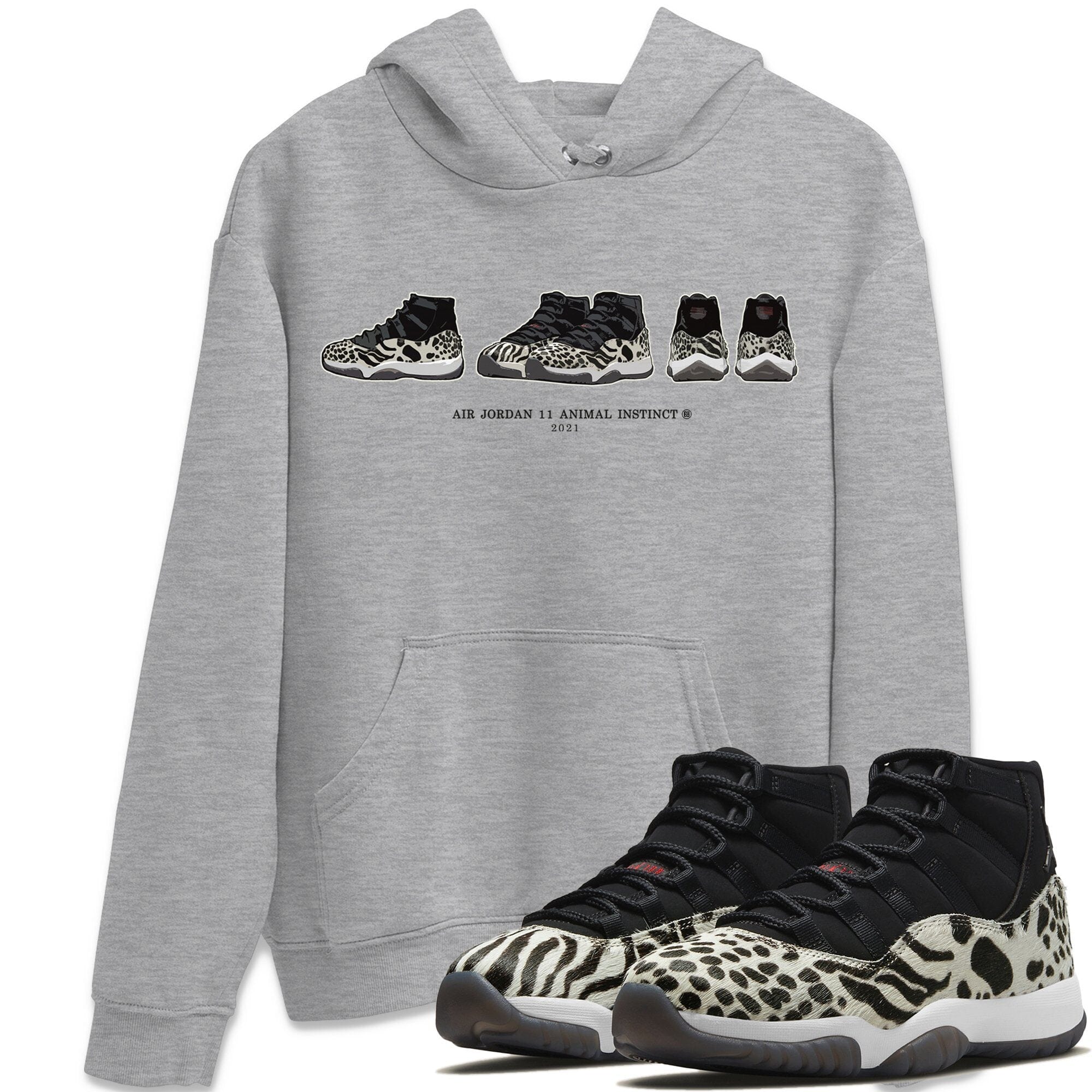 snkmatch Prelude Unisex Tops - Air Jordan 11 Animal Instinct