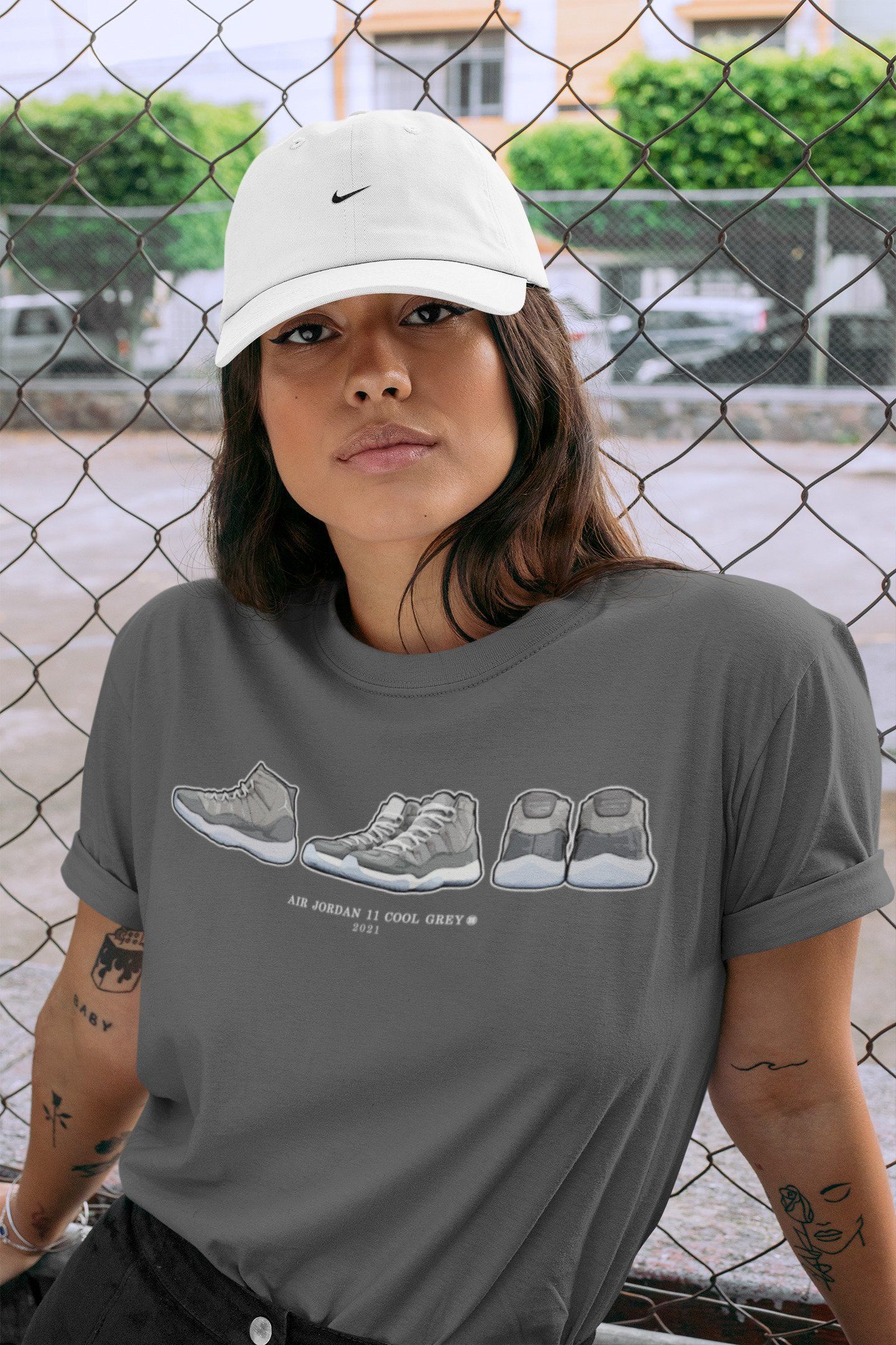 snkmatch Prelude Unisex Tops - Air Jordan 11 Cool Grey