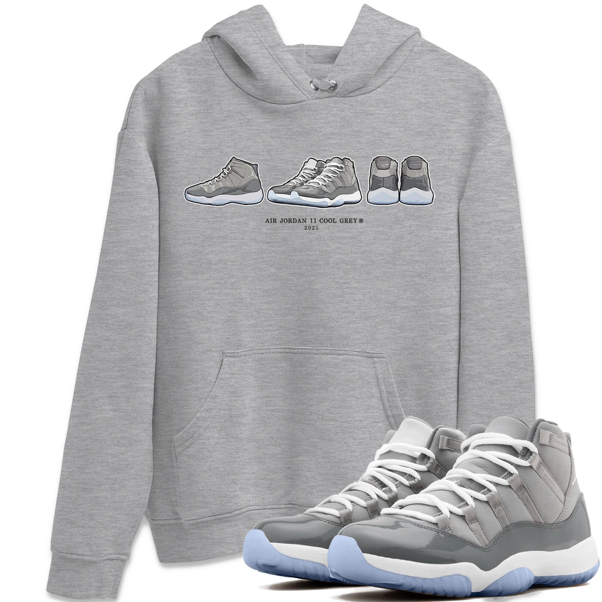 snkmatch Prelude Unisex Tops - Air Jordan 11 Cool Grey