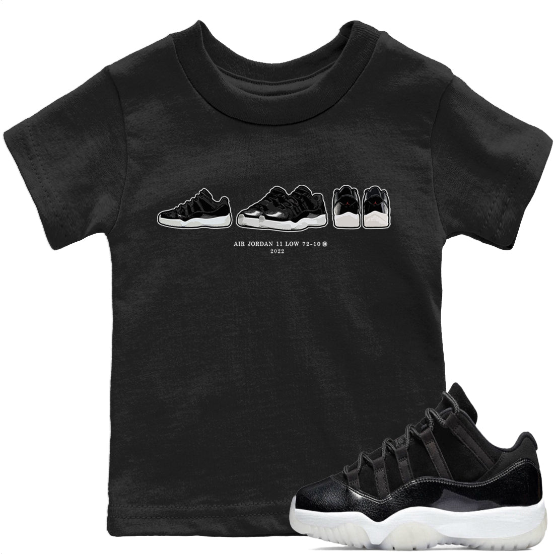 snkmatch Prelude Kids Tops - Air Jordan 11 72-10