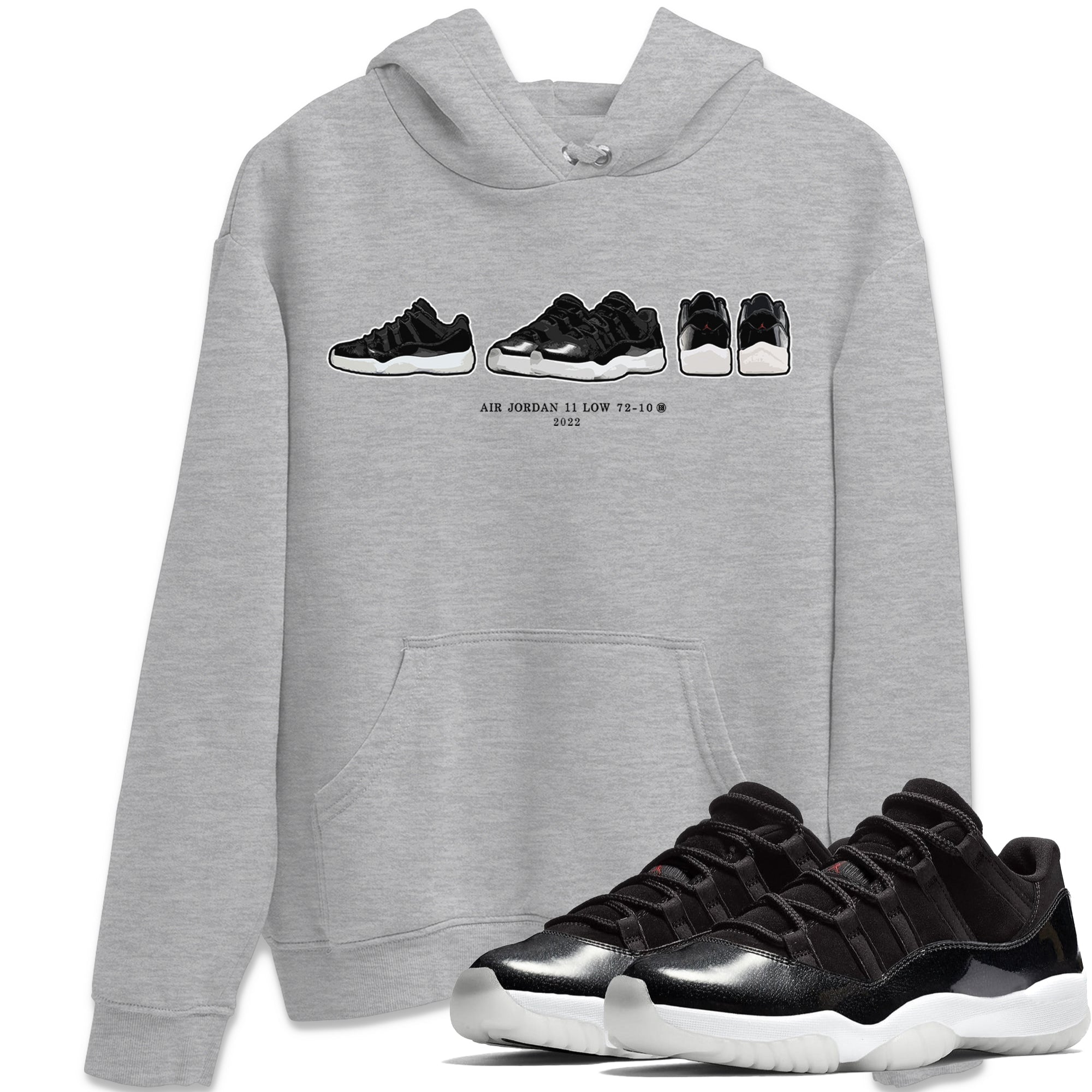 snkmatch Prelude Unisex Tops - Air Jordan 11 72-10