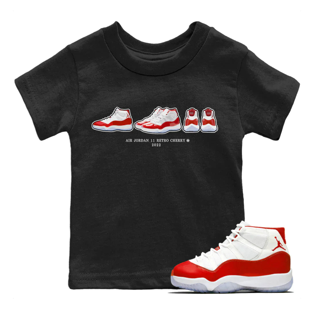 snkmatch Prelude Kids Tops - Air Jordan 11 Cherry