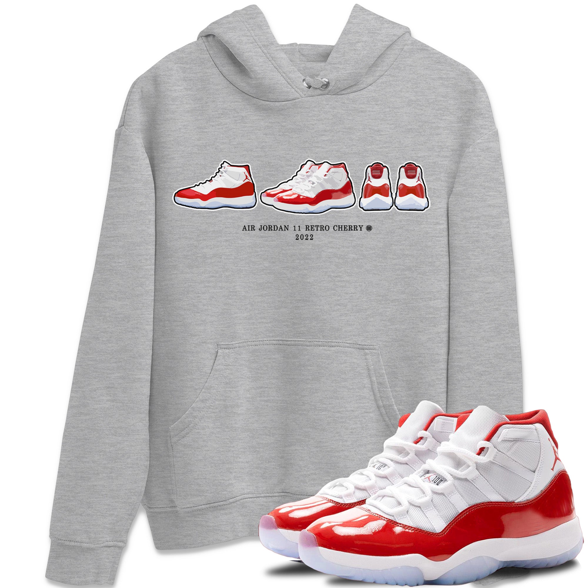 snkmatch Prelude Unisex Tops - Air Jordan 11 Cherry