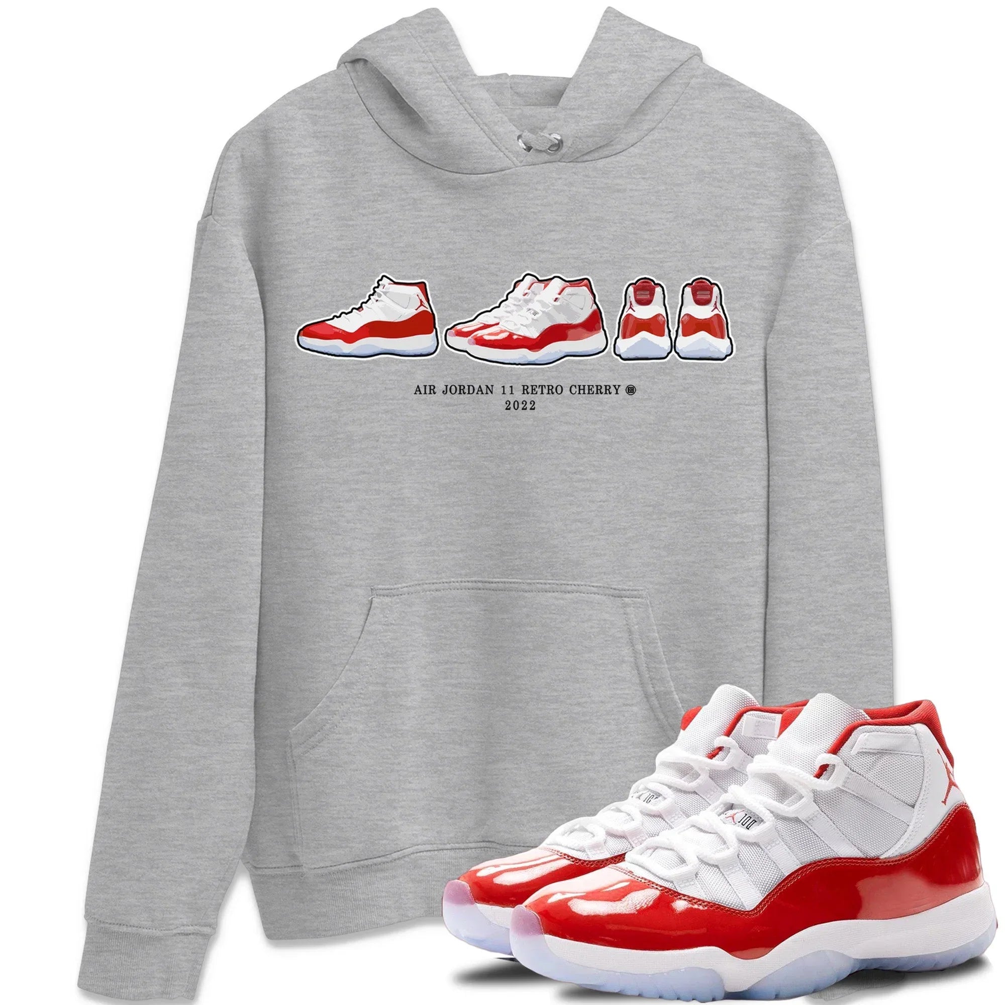 snkmatch Prelude Unisex Tops - Air Jordan 11 Cherry
