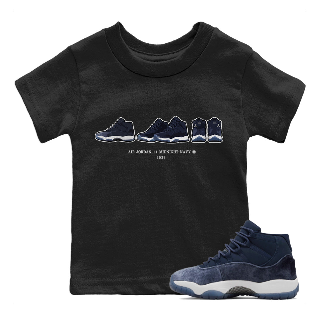 snkmatch Prelude Kids Tops - Air Jordan 11 Midnight Navy
