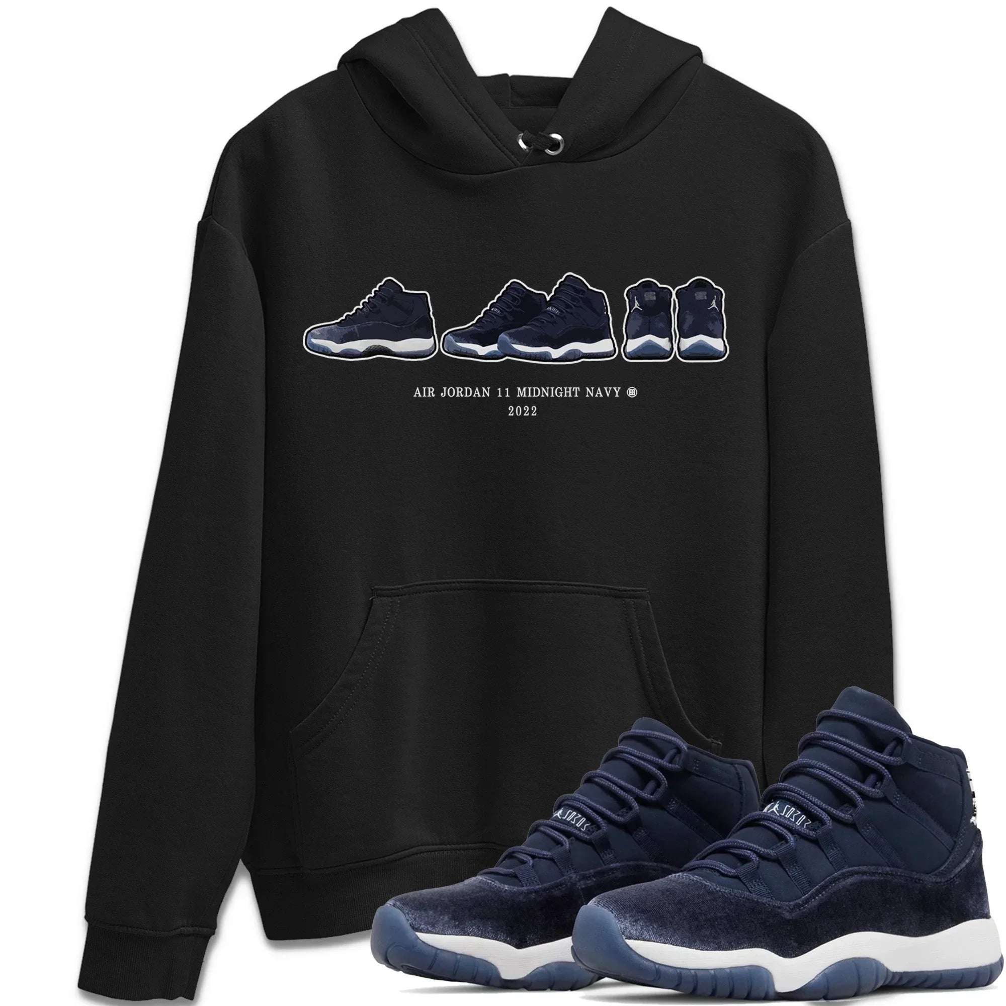 snkmatch Prelude Unisex Tops - Air Jordan 11 Midnight Navy