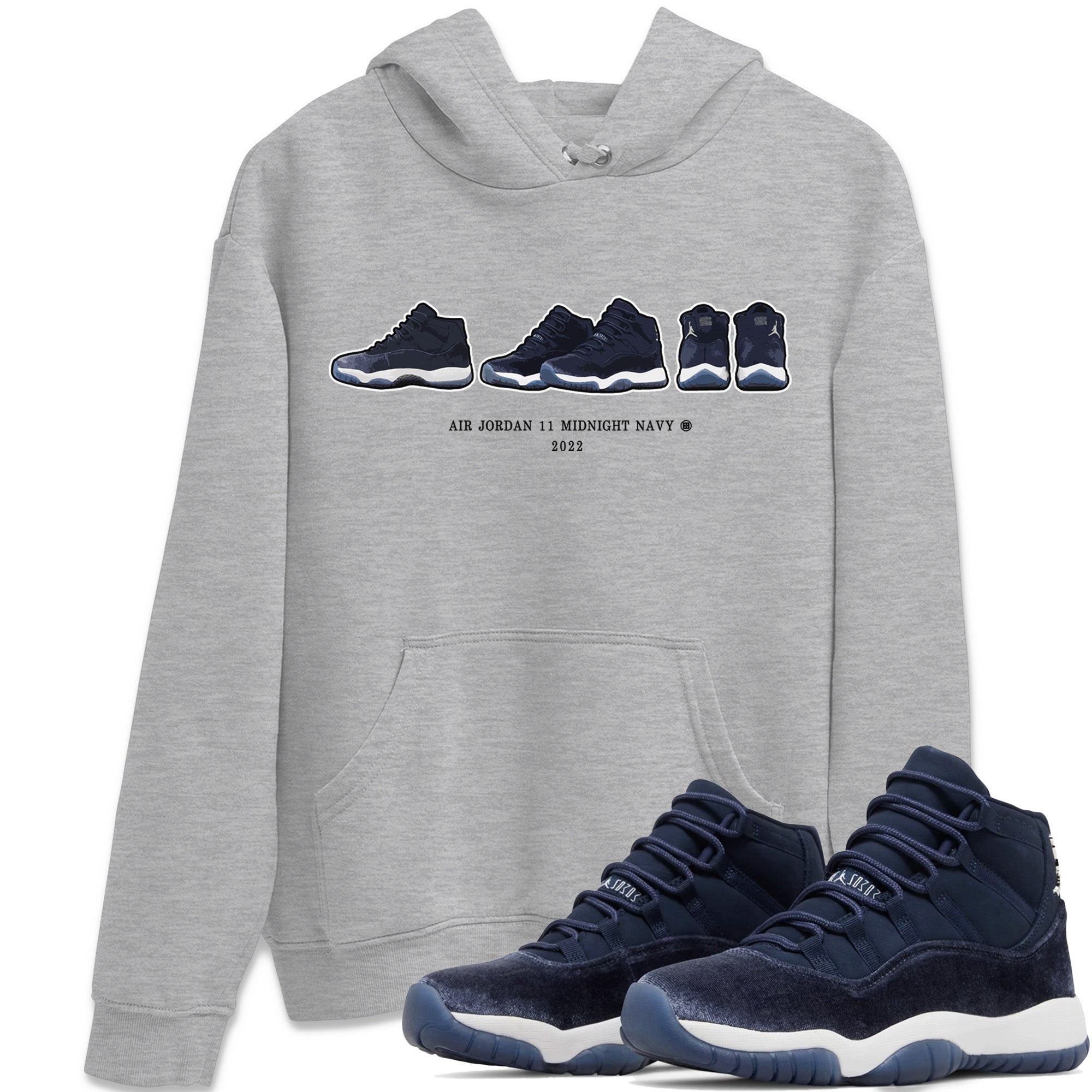 snkmatch Prelude Unisex Tops - Air Jordan 11 Midnight Navy