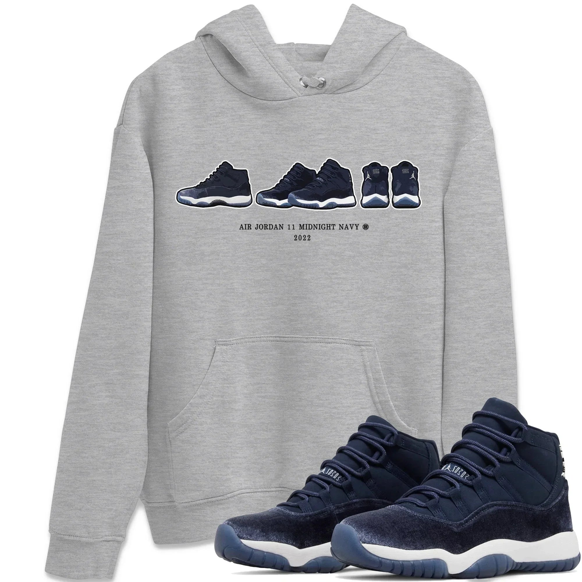 snkmatch Prelude Unisex Tops - Air Jordan 11 Midnight Navy
