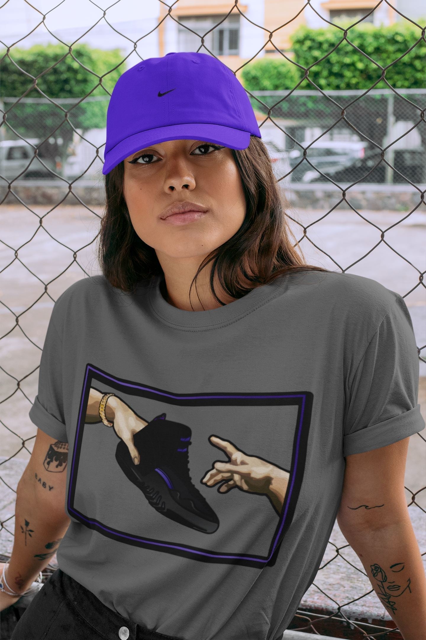 Adam's Creation Unisex Tops - Air Jordan 12 Dark Concord