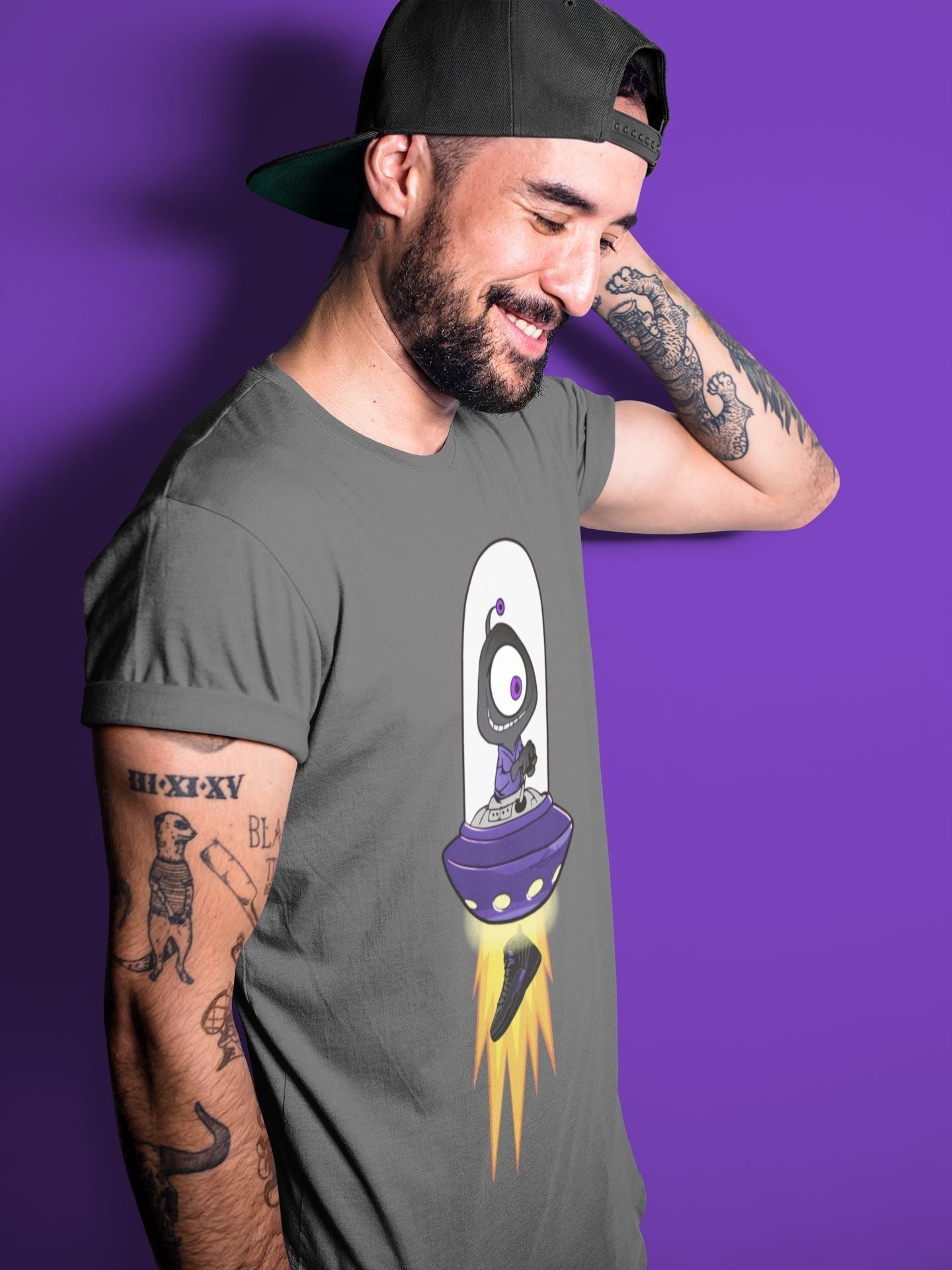 Alien Unisex Tops - Air Jordan 12 Dark Concord