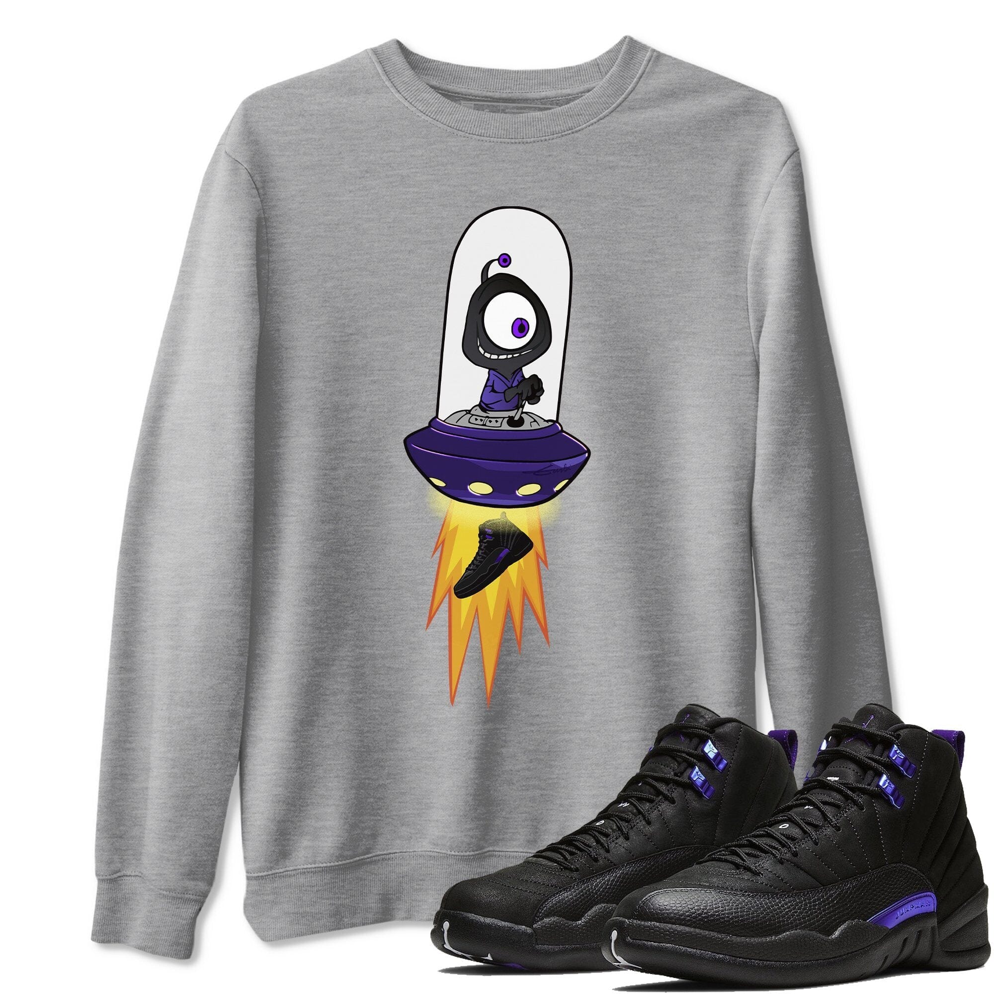 Alien Unisex Tops - Air Jordan 12 Dark Concord