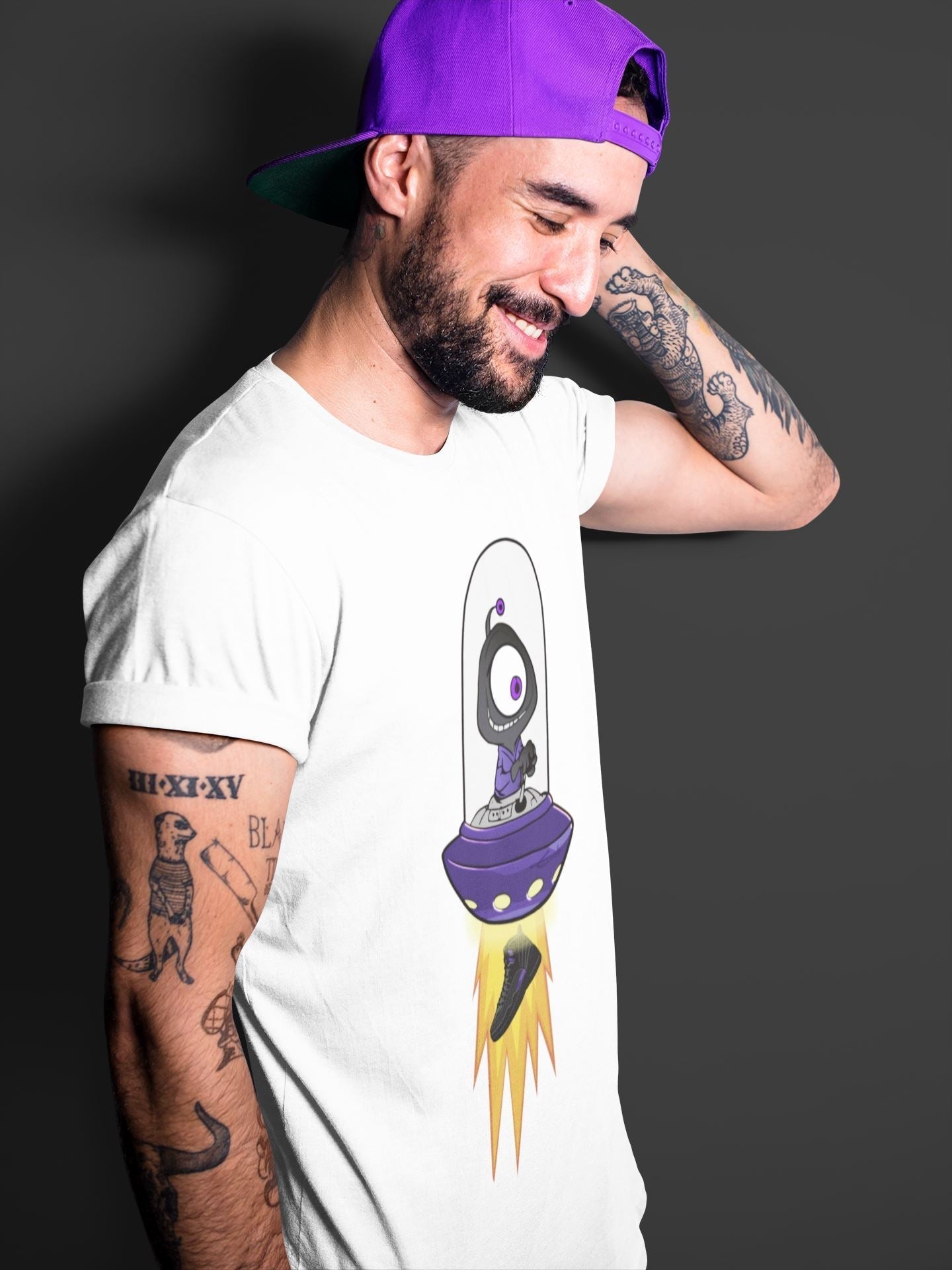 Alien Unisex Tops - Air Jordan 12 Dark Concord