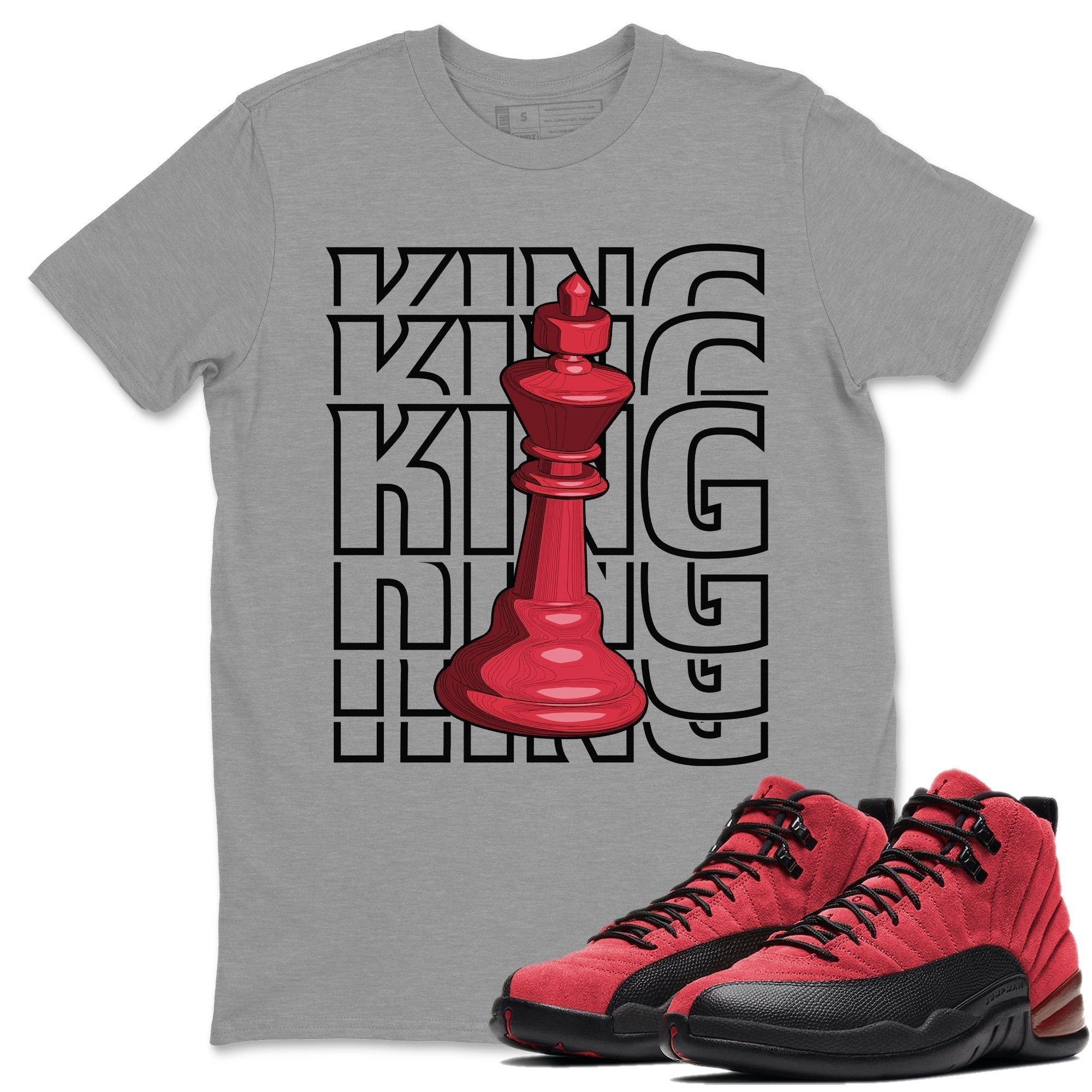King Unisex Tops - Air Jordan 12 Reverse Flu Game