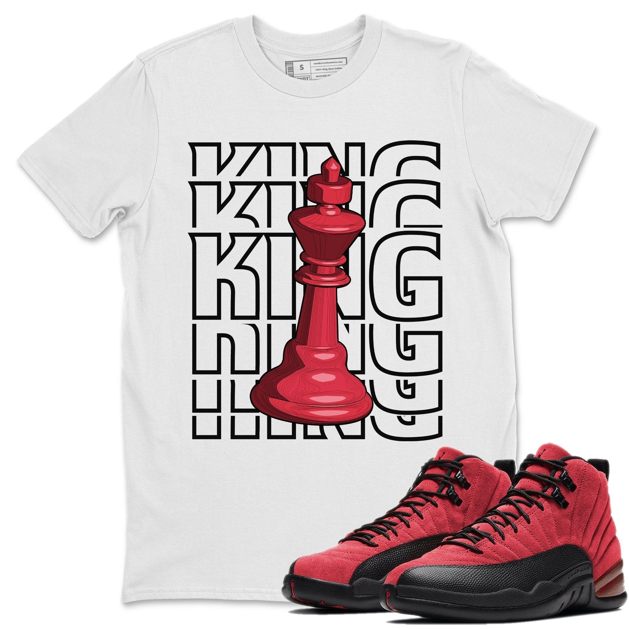 King Unisex Tops - Air Jordan 12 Reverse Flu Game
