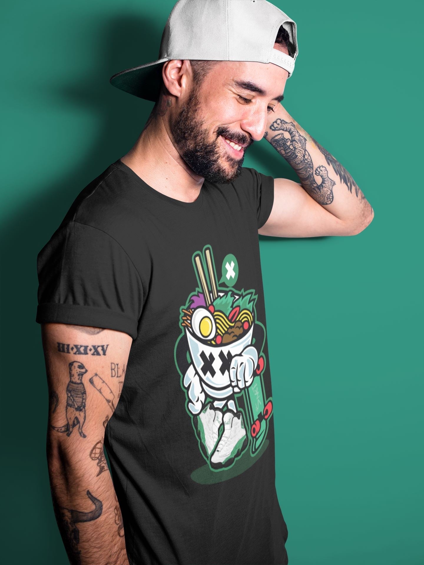 Ramen Style Unisex Tops - Air Jordan 13 Lucky Green