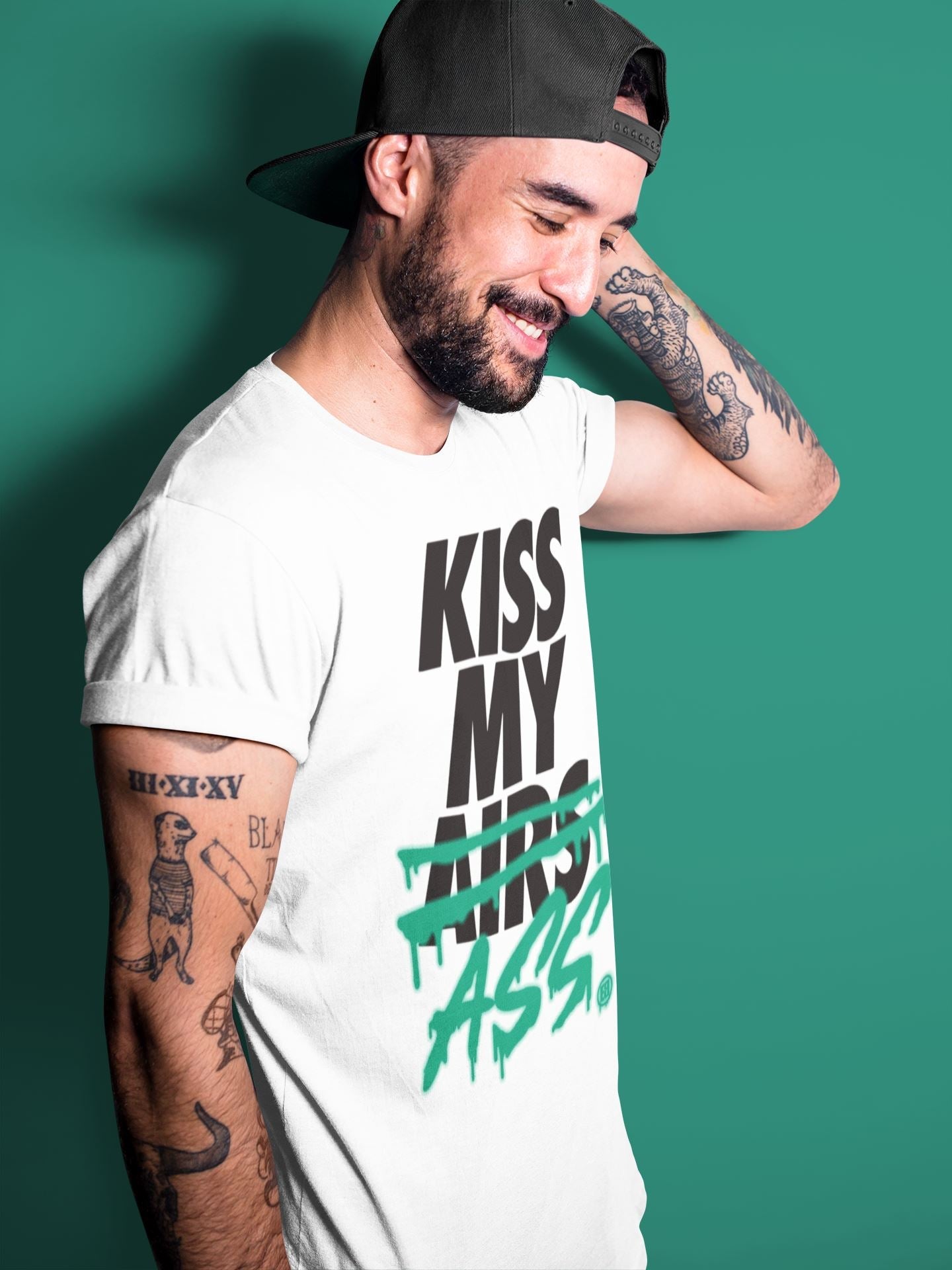 Kiss My Ass Unisex Tops - Air Jordan 13 Lucky Green