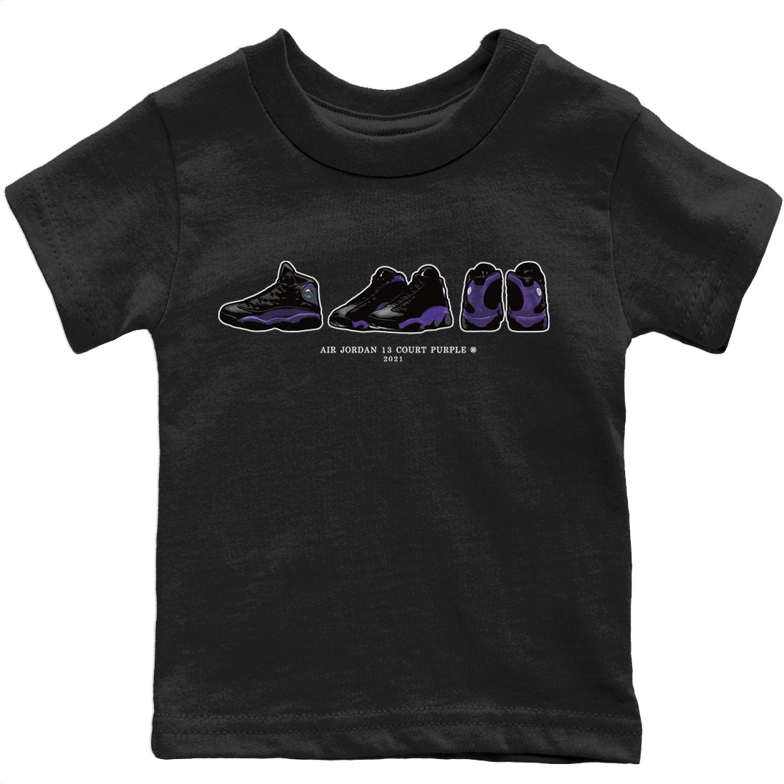 snkmatch Prelude Kids Tops - Air Jordan 13 Court Purple