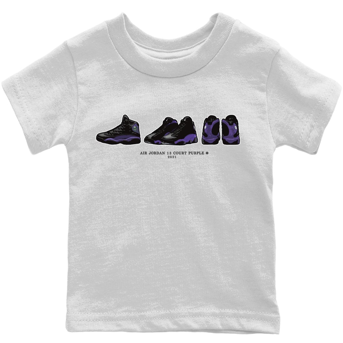 snkmatch Prelude Kids Tops - Air Jordan 13 Court Purple