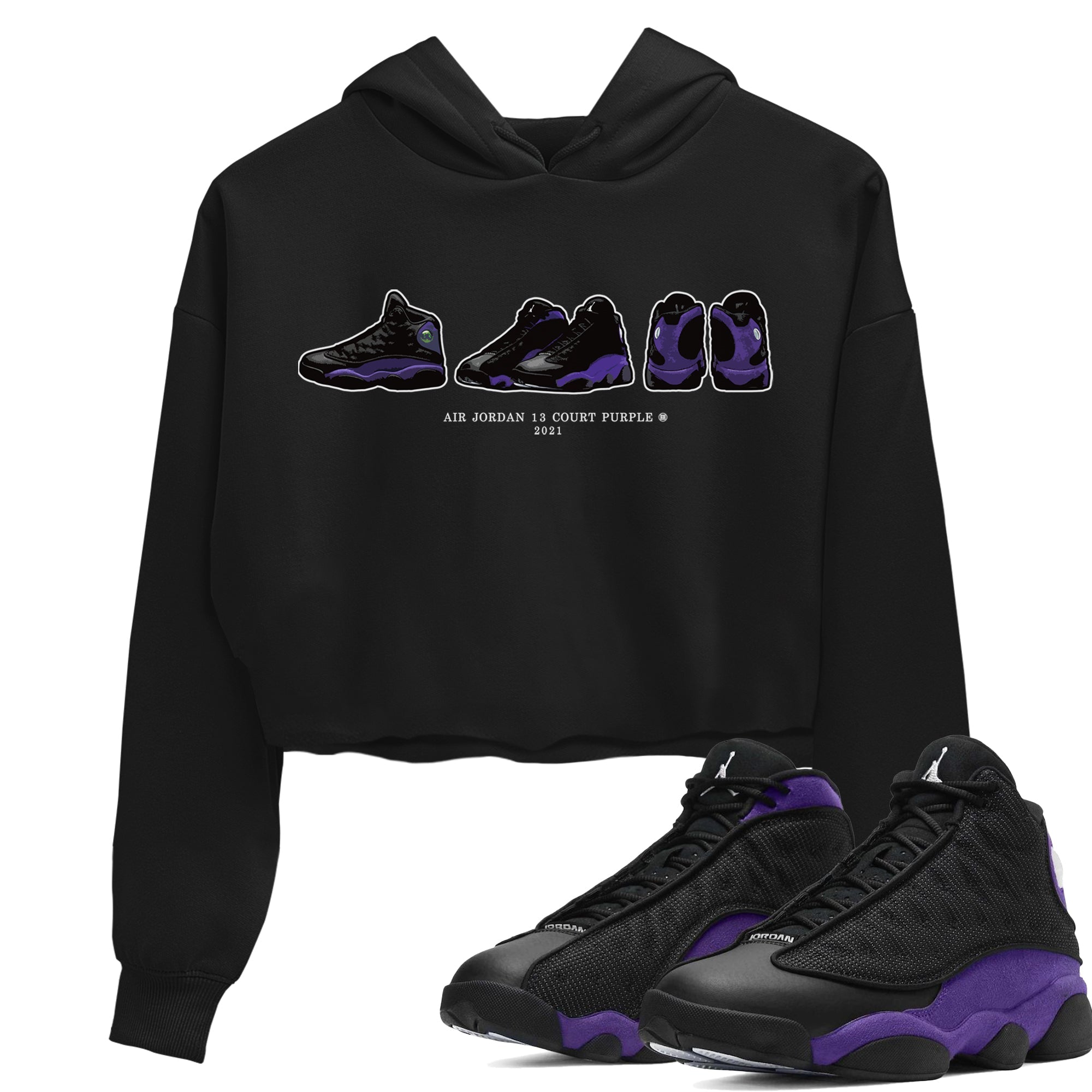 snkmatch Prelude Women's Tops - Air Jordan 13 Court Purple