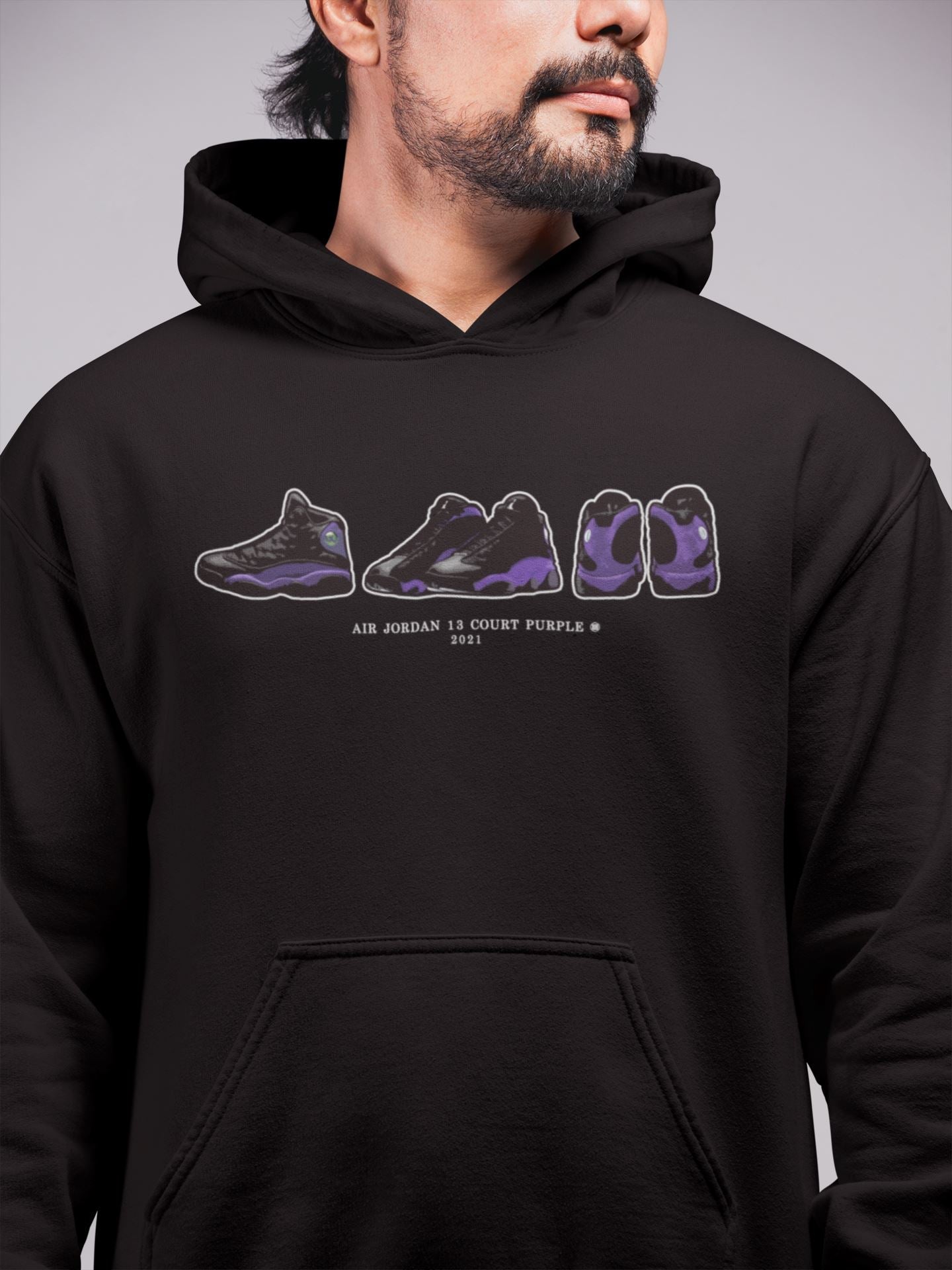 snkmatch Prelude Unisex Tops - Air Jordan 13 Court Purple