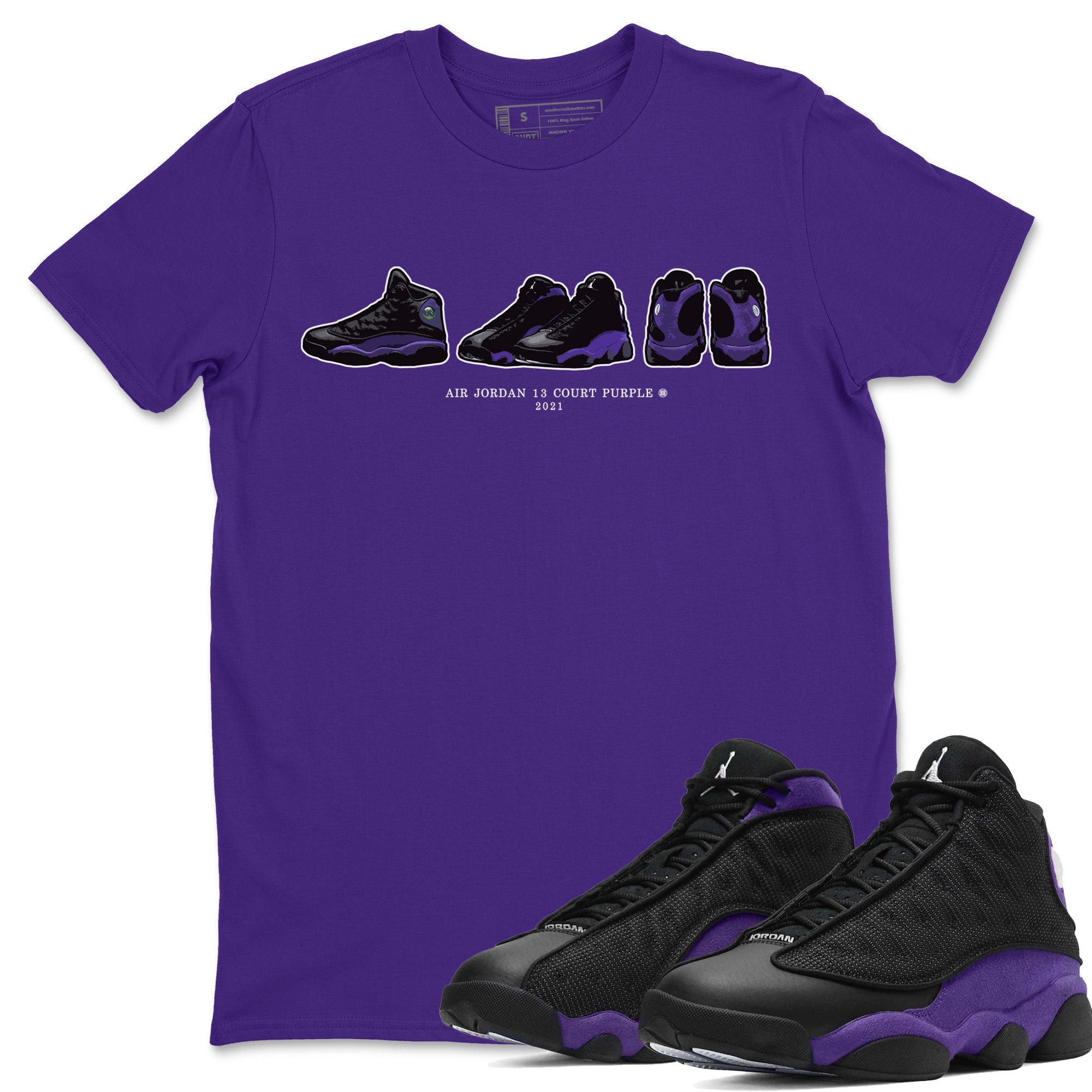 snkmatch Prelude Unisex Tops - Air Jordan 13 Court Purple