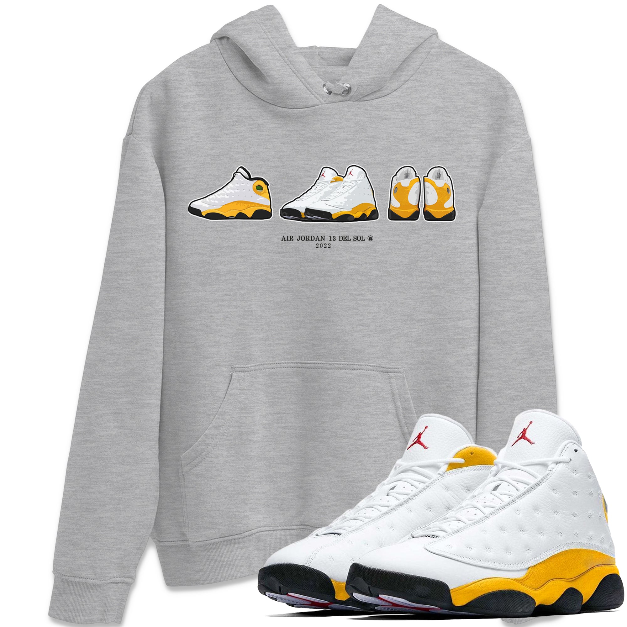 snkmatch Prelude Unisex Tops - Air Jordan 13 Del Sol