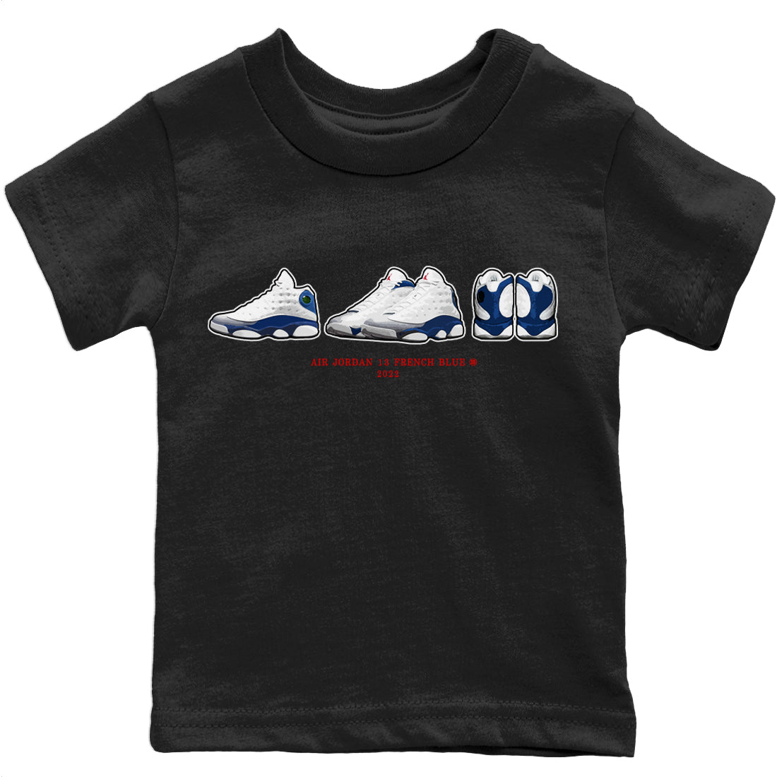 snkmatch Prelude Kids Tops - Air Jordan 13 French Blue