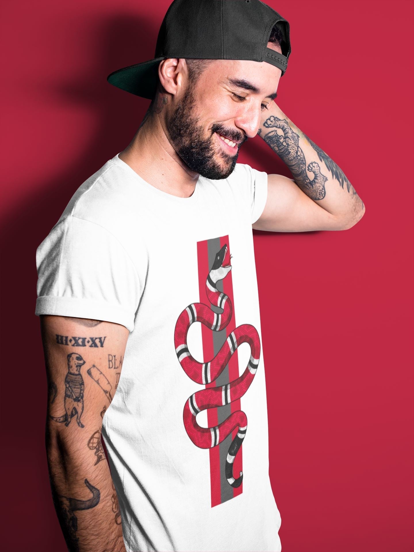 Snake Unisex Tops - Air Jordan 14 Gym Red