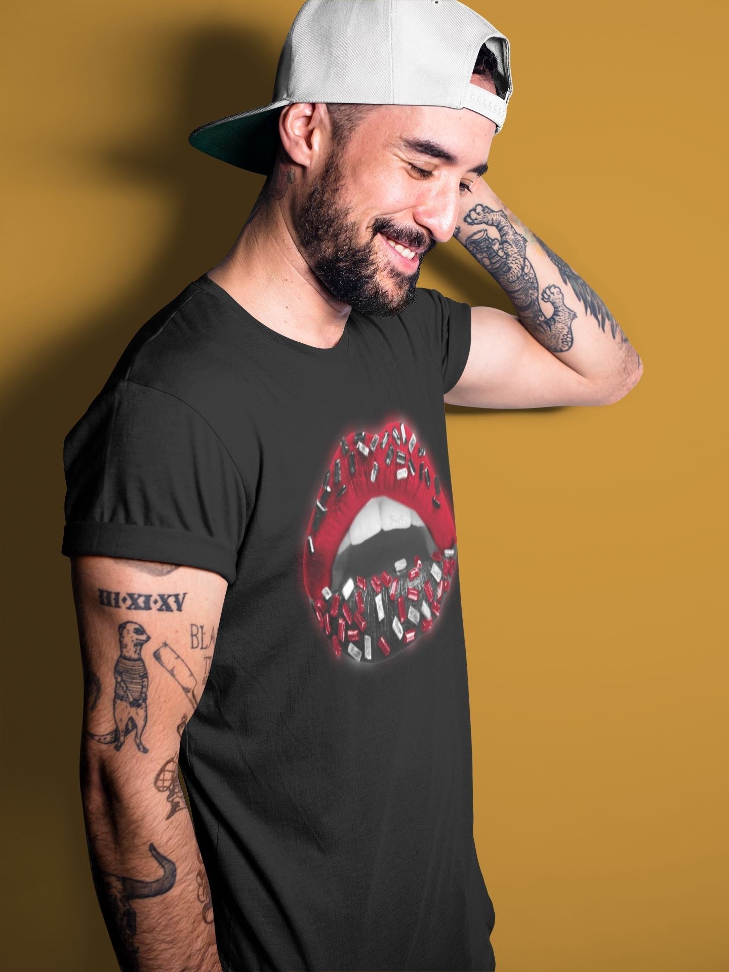 Lips Jewel Unisex Tops - Air Jordan 14 Gym Red