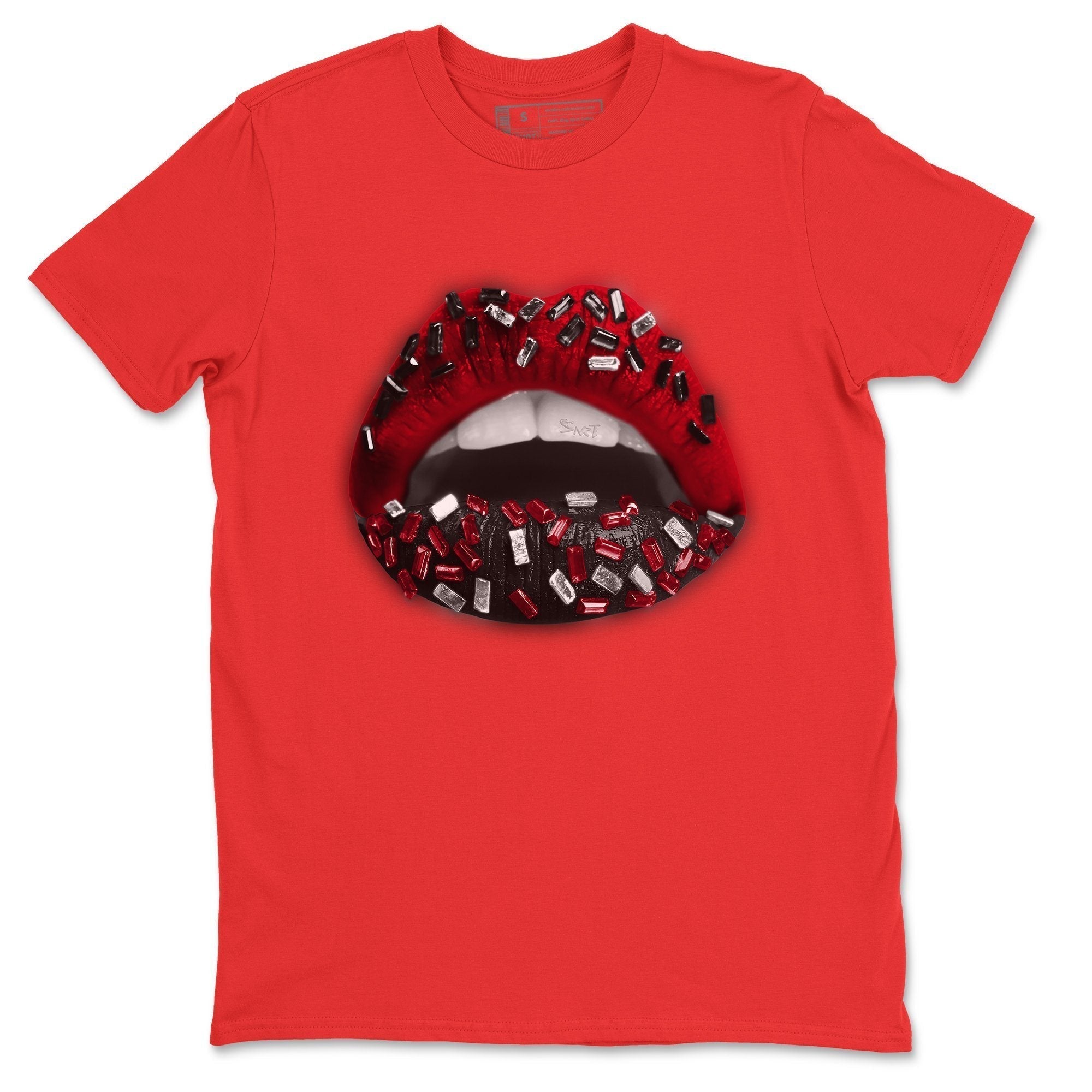 Lips Jewel Unisex Tops - Air Jordan 14 Gym Red