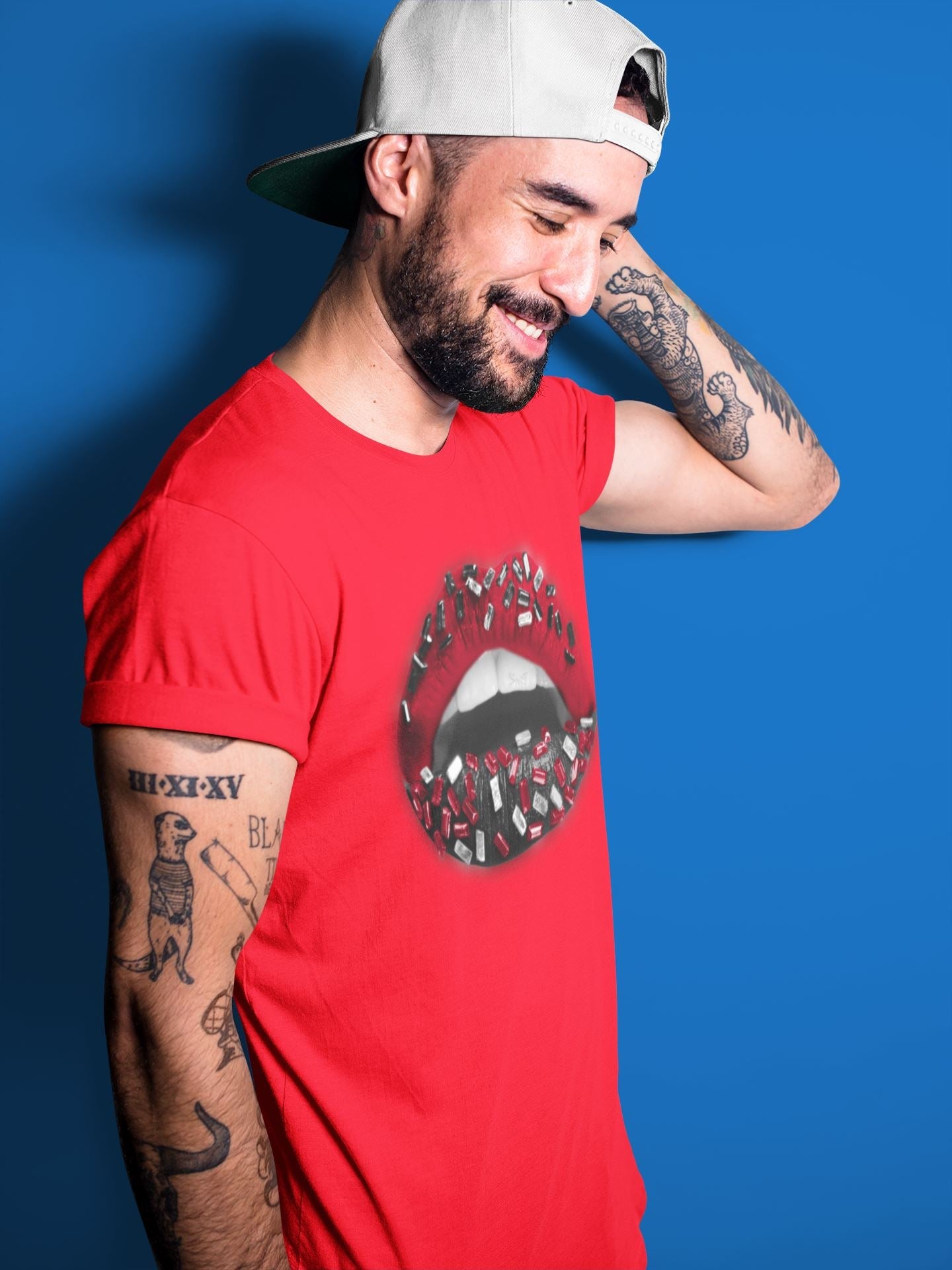 Lips Jewel Unisex Tops - Air Jordan 14 Gym Red