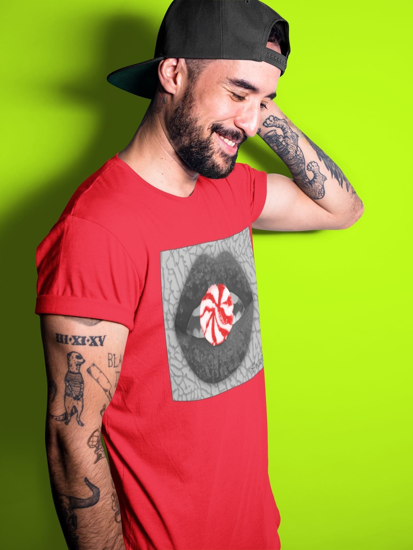 Lips Candy Unisex Tops - Air Jordan 3 Black Cement