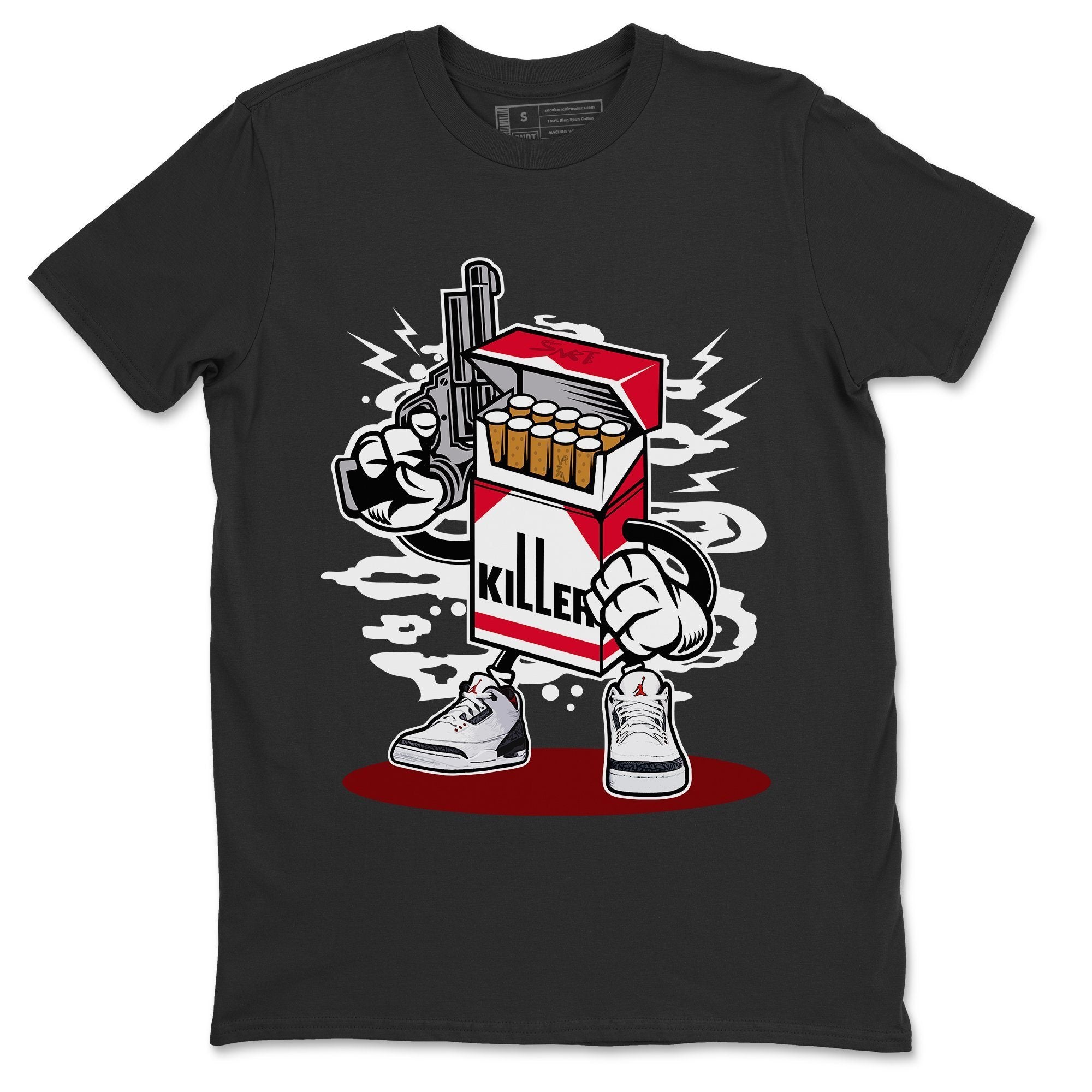 Killer Unisex Tops - Air Jordan 3 Fire Red